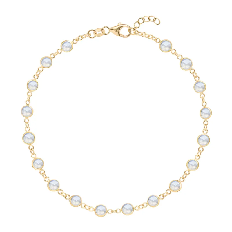 Newport Moonstone Bracelet in 14k Gold (June) made by Haverhill