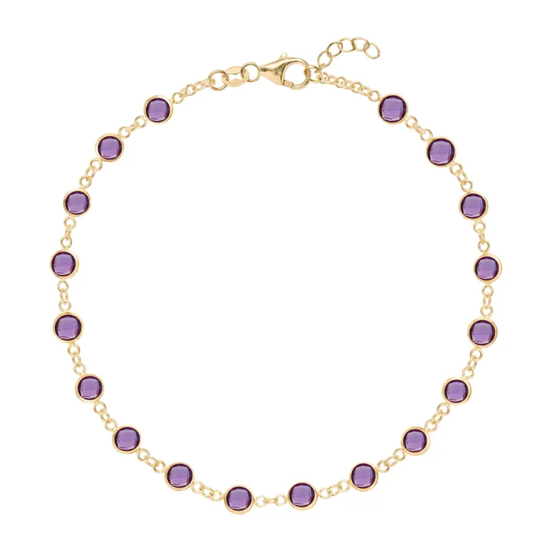 Newport Amethyst Bracelet in 14k Gold (February) sold by Haverhill