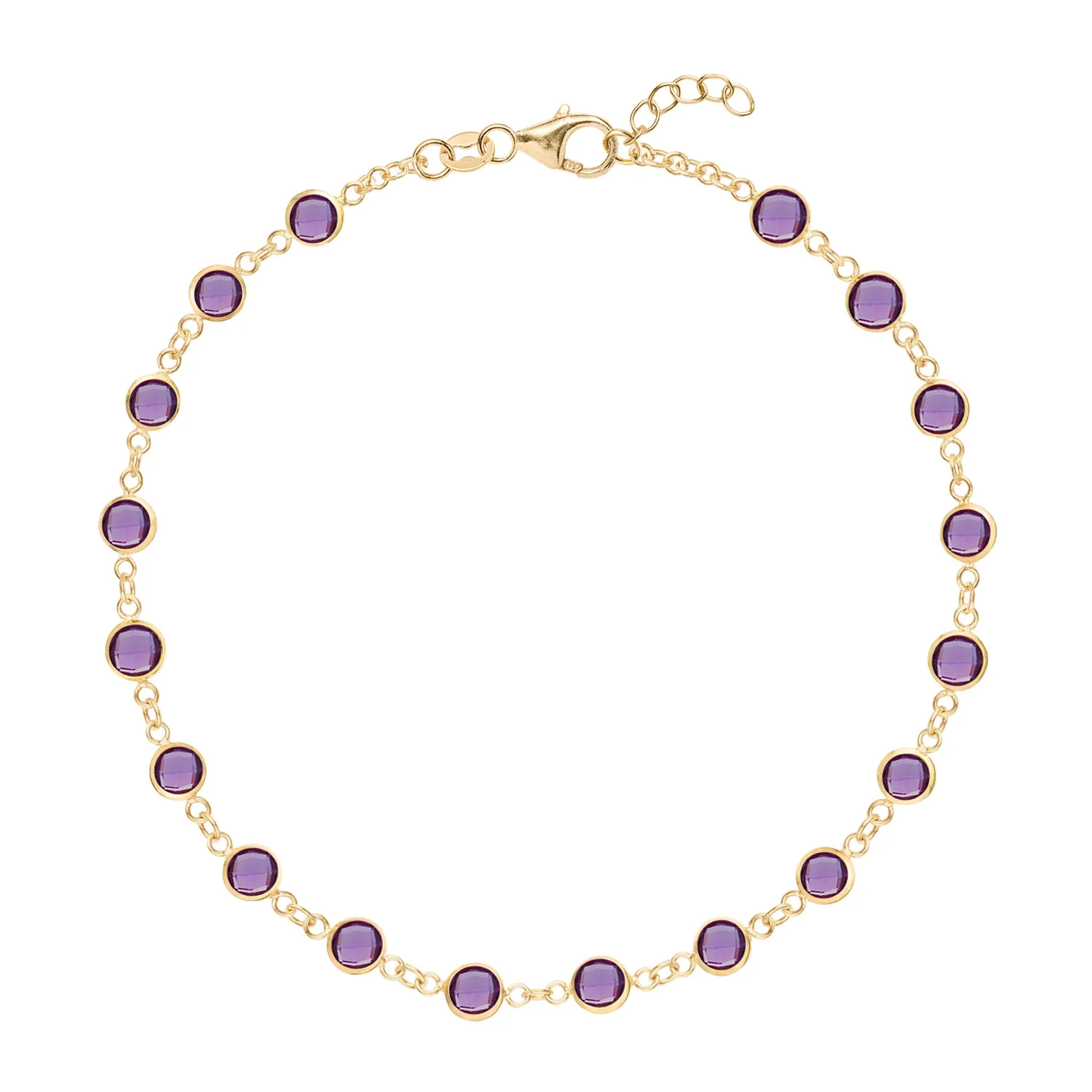 Newport Amethyst Bracelet in 14k Gold (February) sold by Haverhill