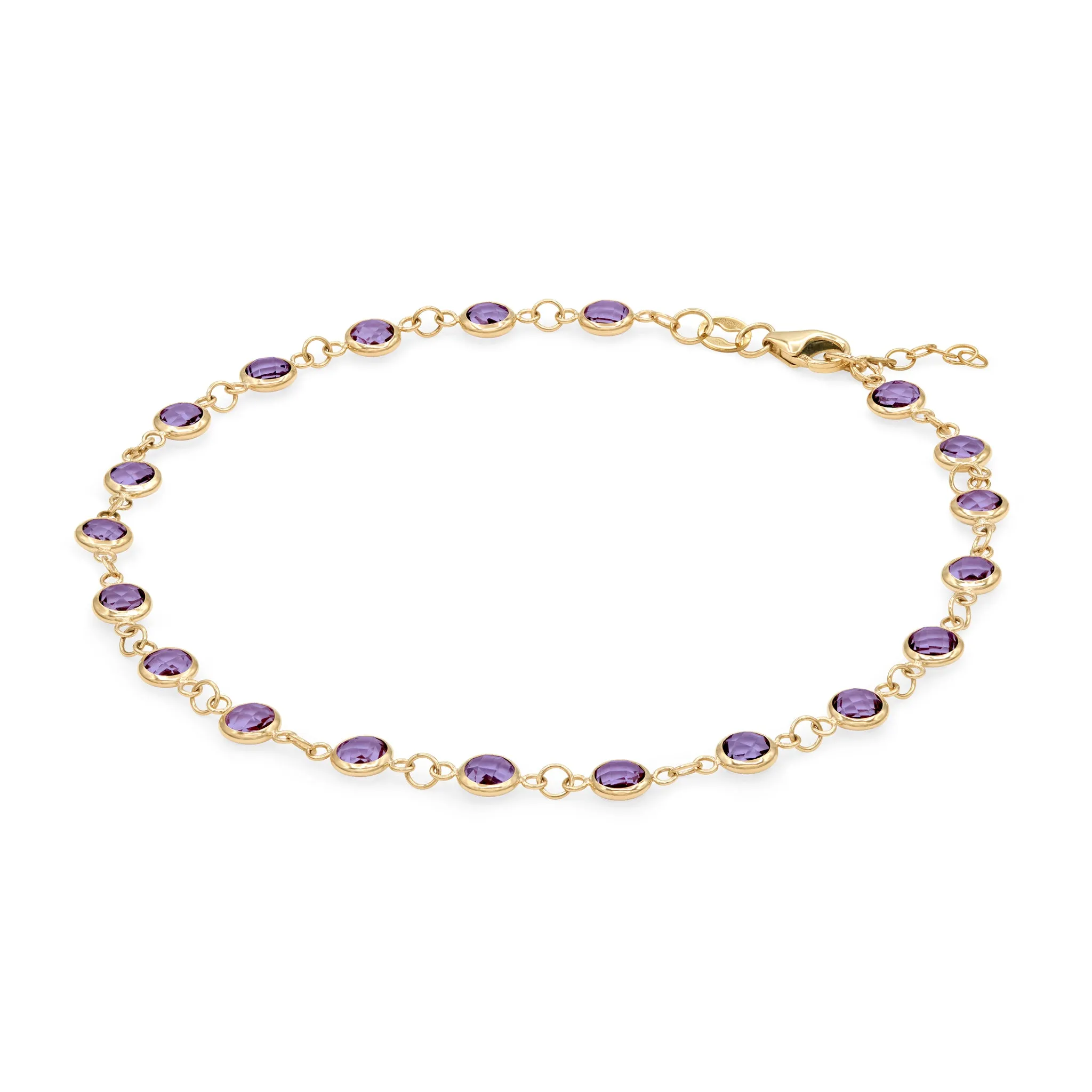 Newport Amethyst Bracelet in 14k Gold (February) sold by Haverhill product image thumbnail 4