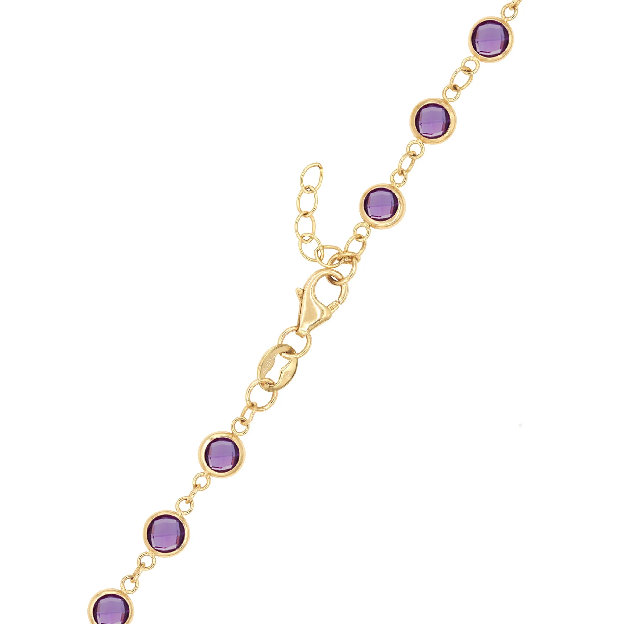 Newport Amethyst Bracelet in 14k Gold (February) sold by Haverhill product image thumbnail 5