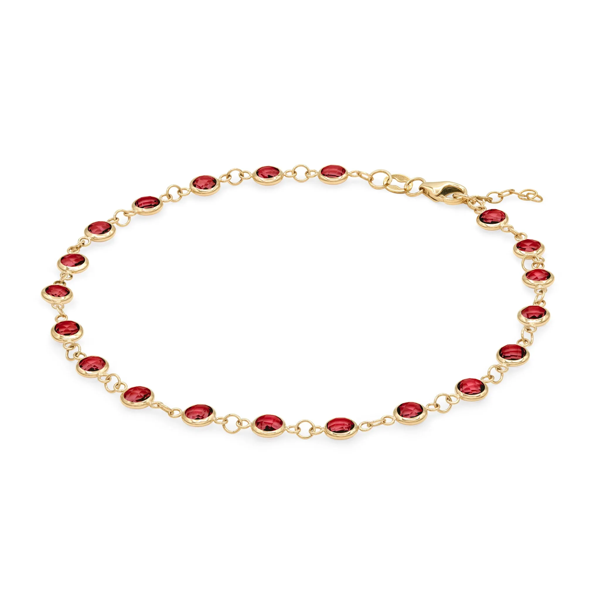 Newport Garnet Bracelet in 14k Gold (January) sold by Haverhill product image thumbnail 4