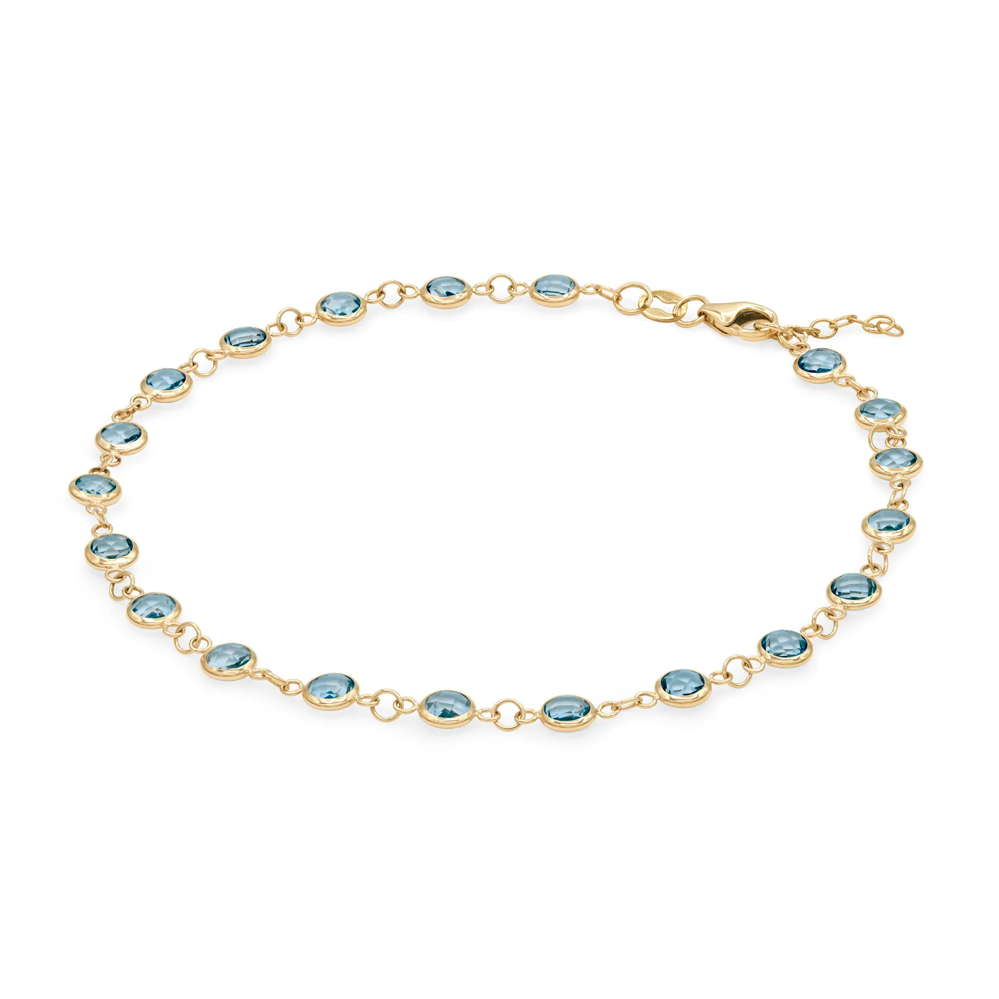 Newport Nantucket Blue Topaz Bracelet in 14k Gold (December) sold by Haverhill product image thumbnail 4