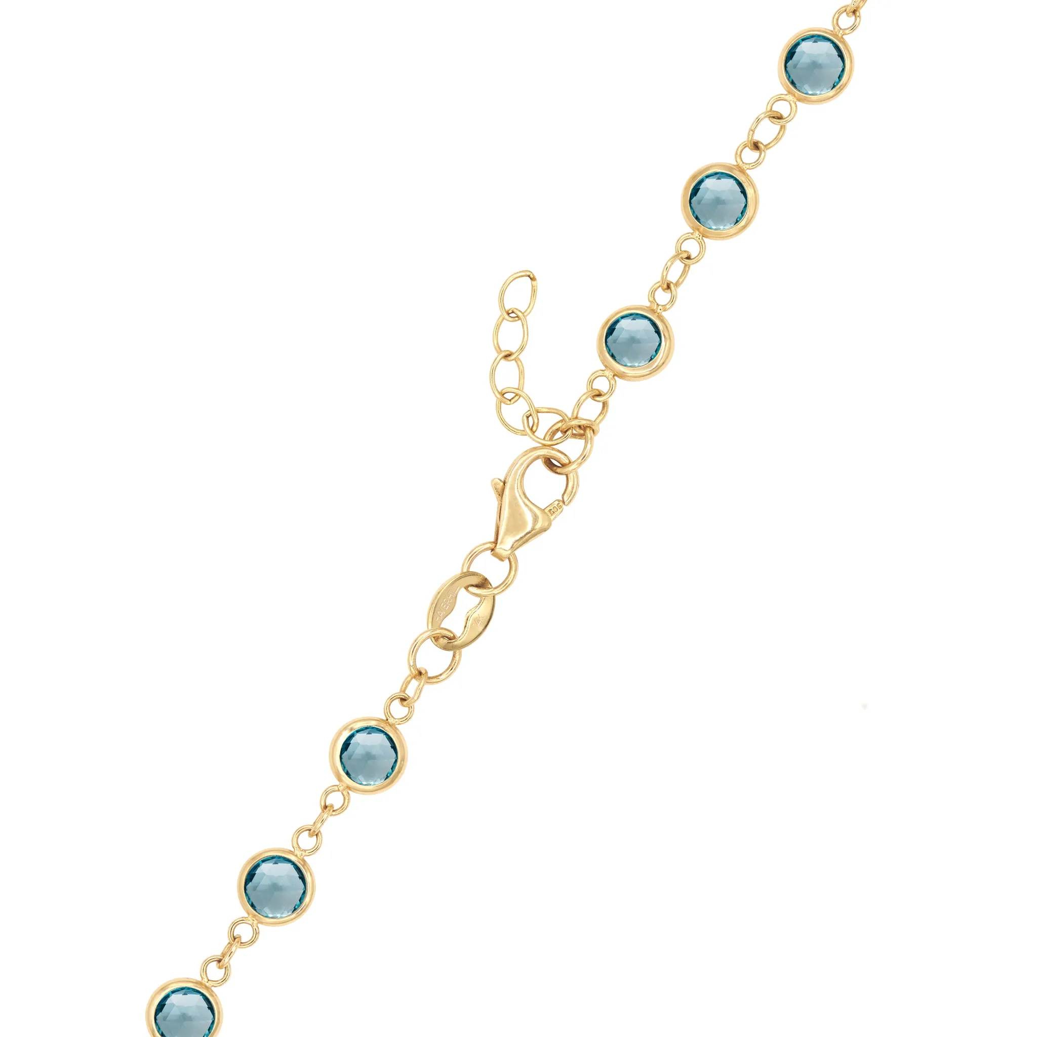 Newport Nantucket Blue Topaz Bracelet in 14k Gold (December) sold by Haverhill product image thumbnail 5