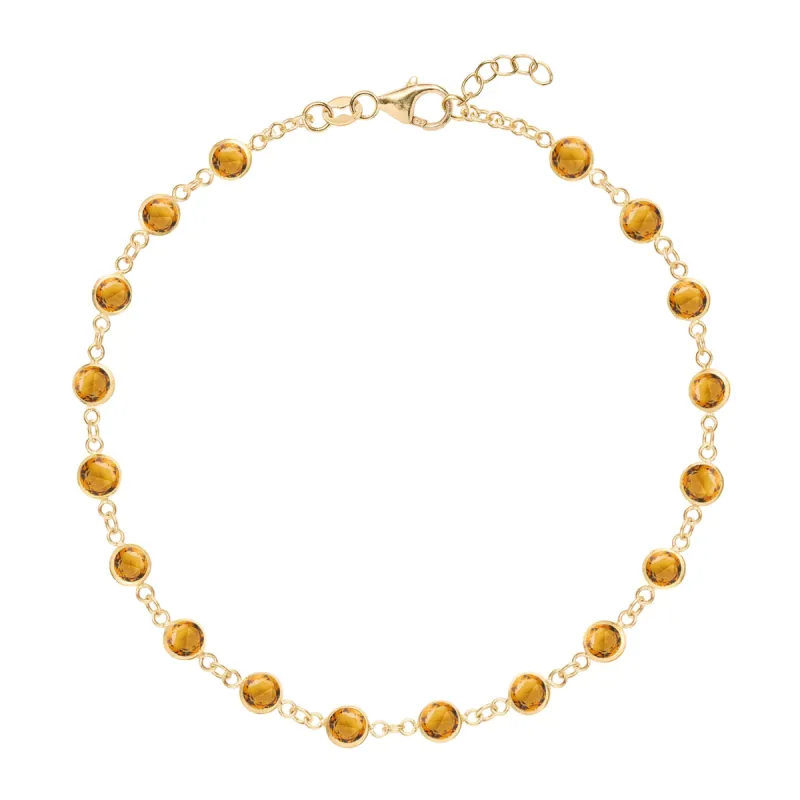 Newport Citrine Bracelet in 14k Gold (November) sold by Haverhill