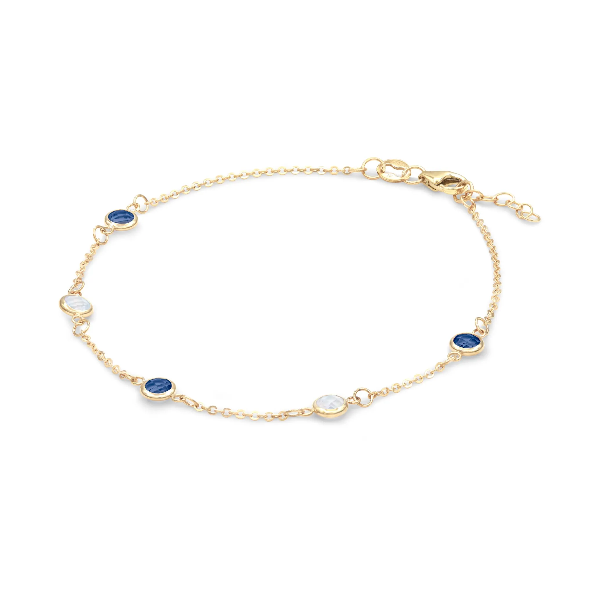 Wisdom 5 Stone Bracelet in 14k Gold sold by Haverhill product image thumbnail 4
