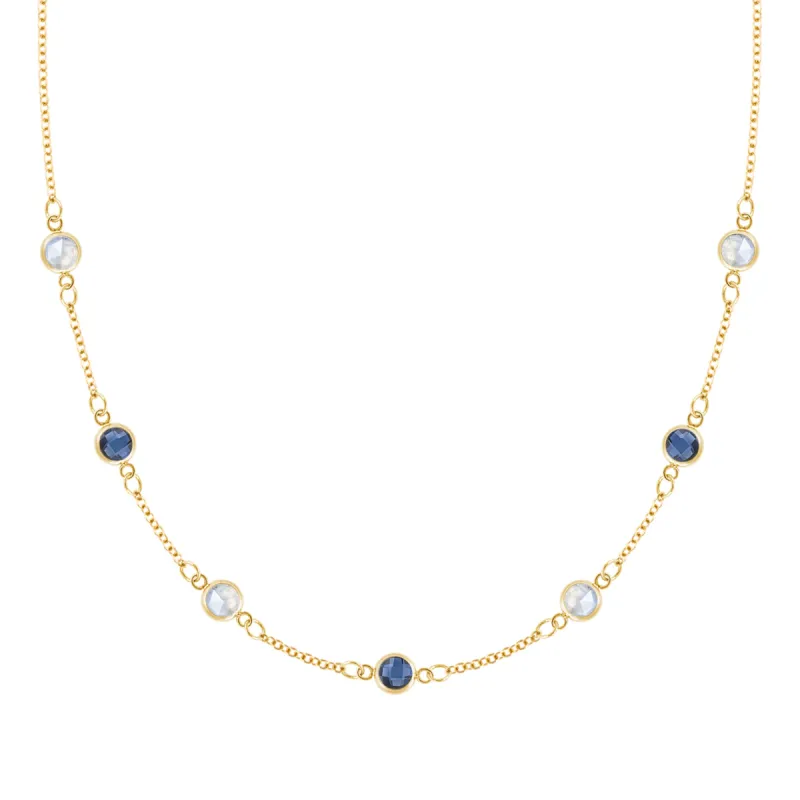 Wisdom 7 Stone Necklace in 14k Gold sold by Haverhill