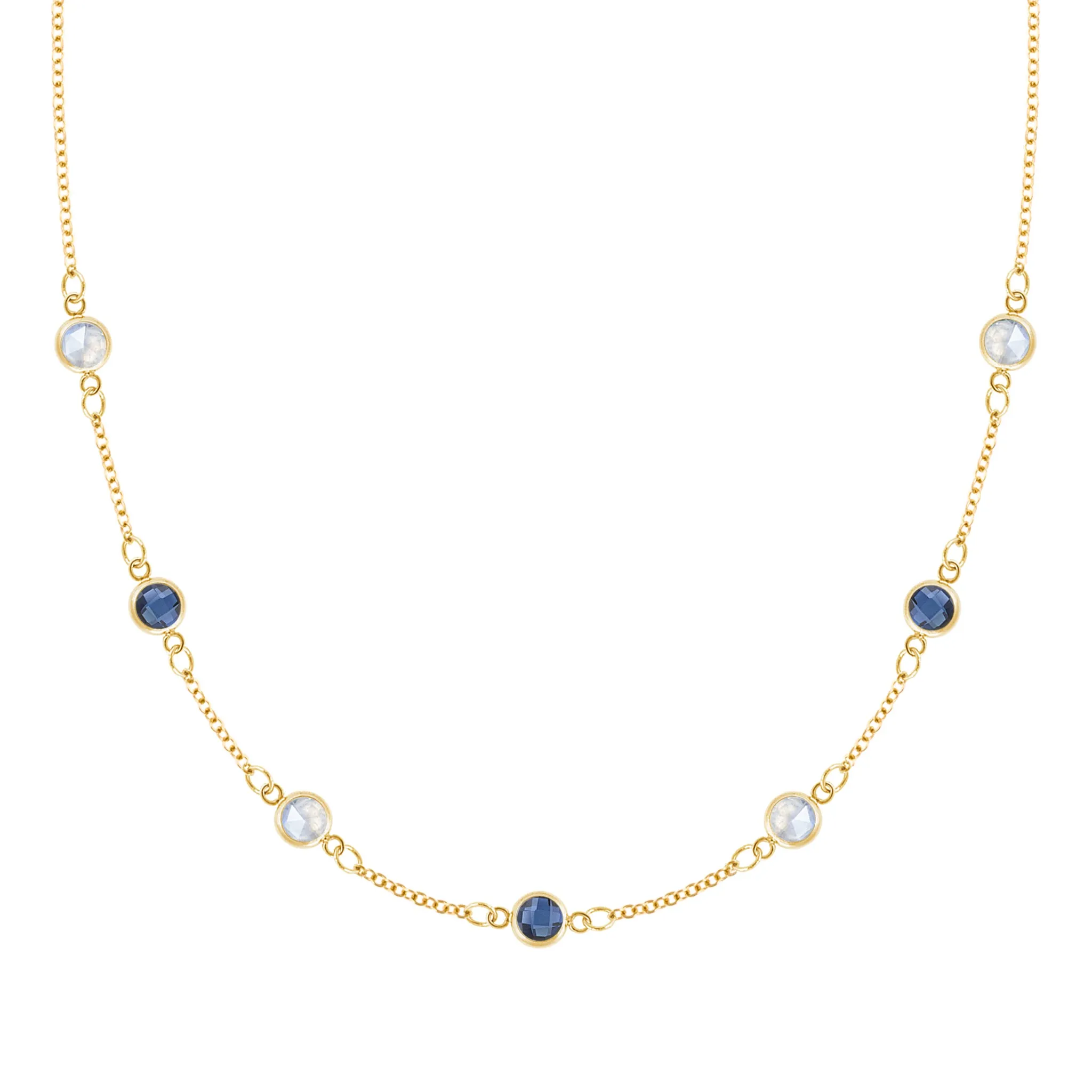 Wisdom 7 Stone Necklace in 14k Gold sold by Haverhill