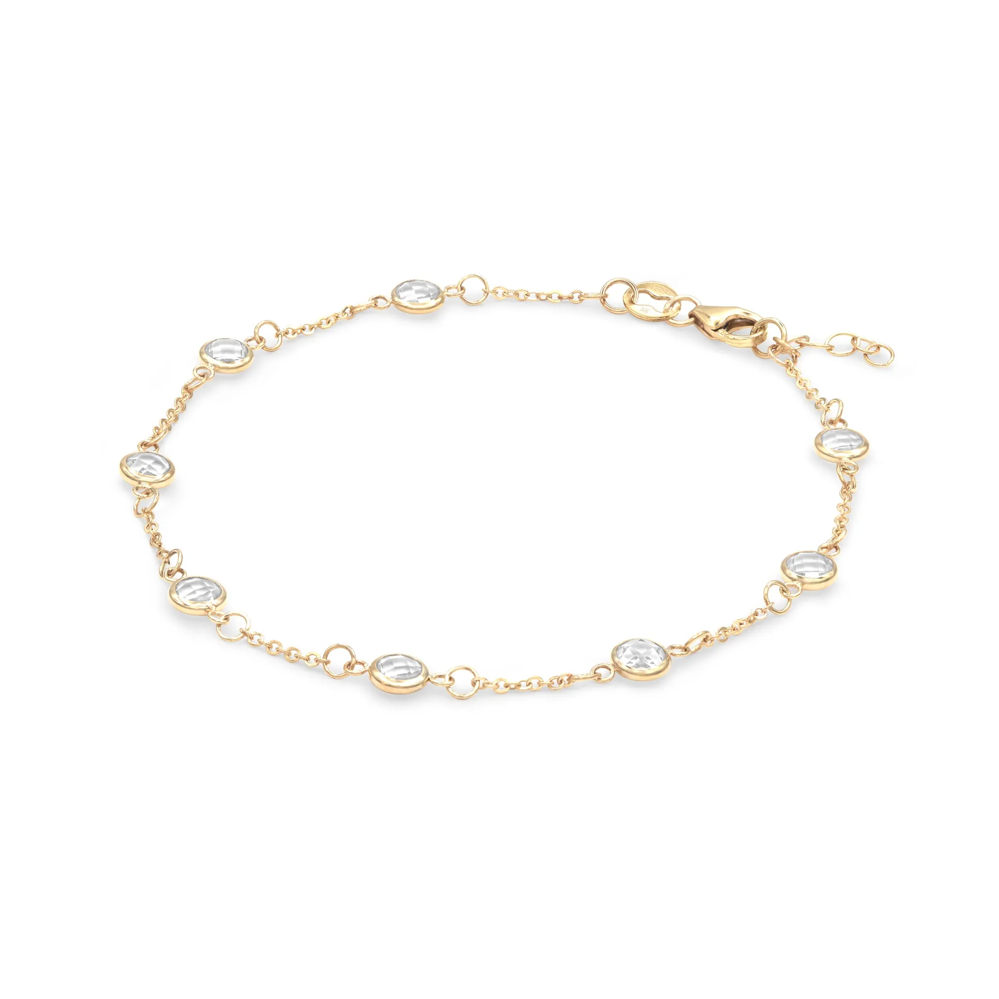 Petite 8 Birthstone Bracelet in 14k Gold sold by Haverhill product image thumbnail 4