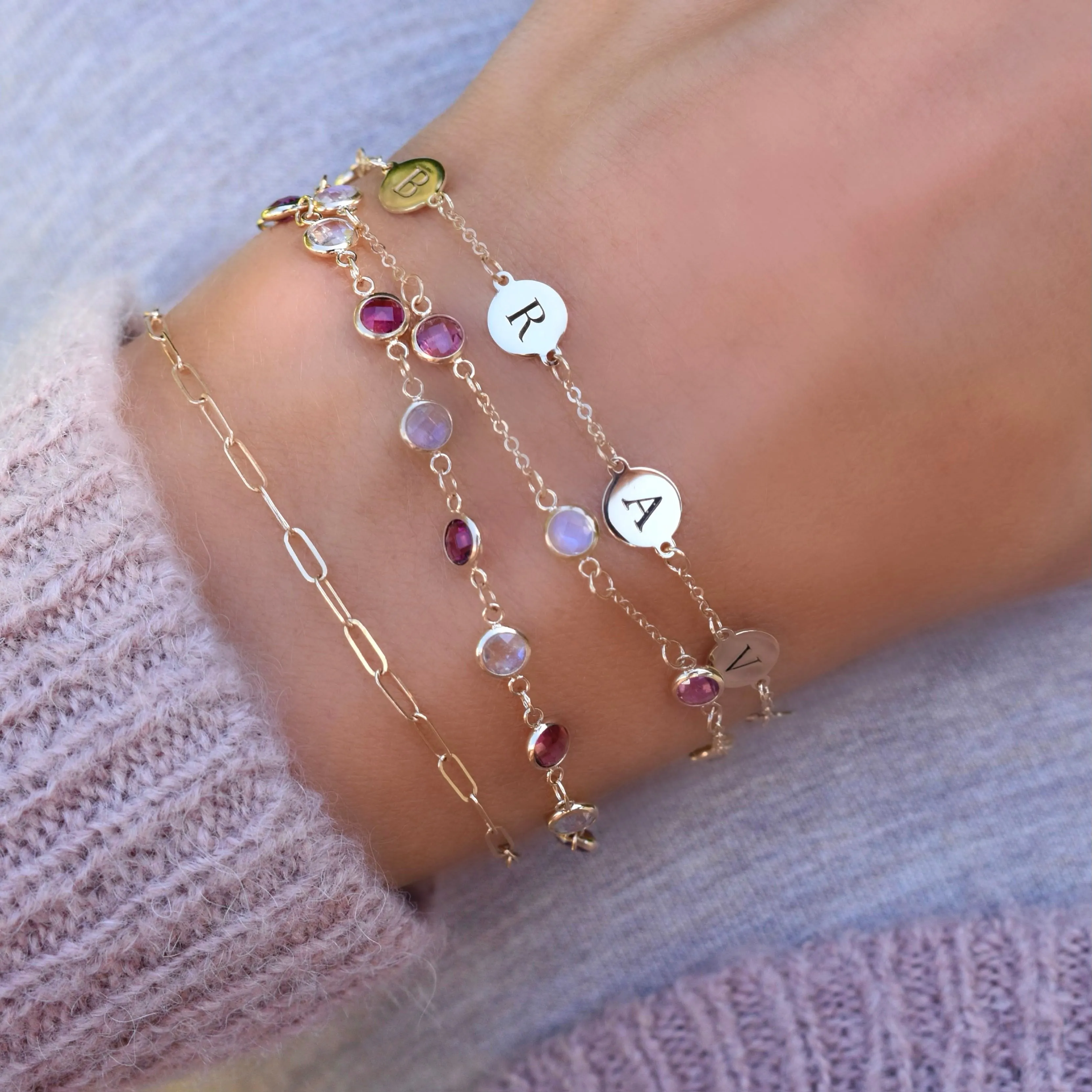 Pink Awareness BRAVE Bracelet in 14k Gold sold by Haverhill product image thumbnail 3