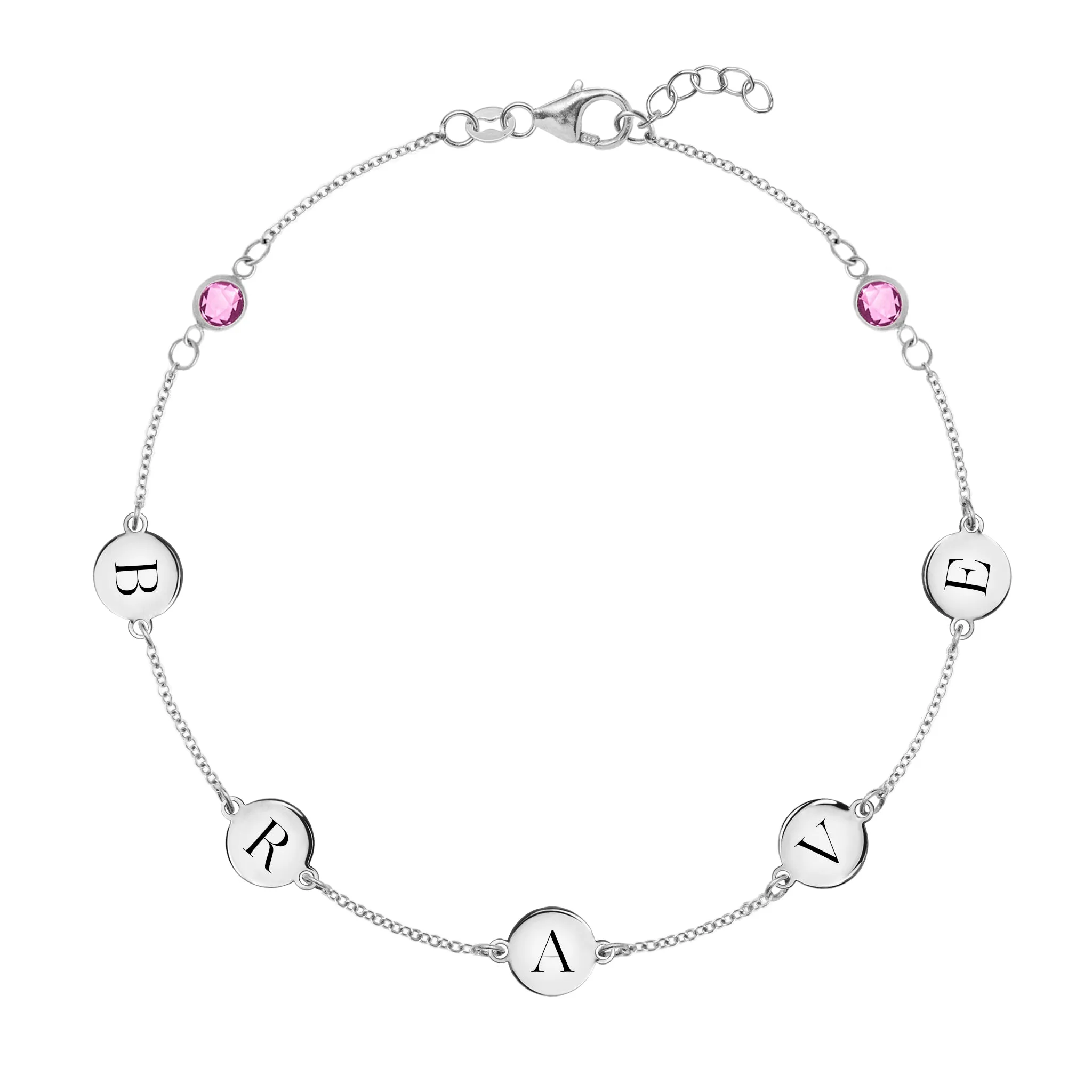 Pink Awareness BRAVE Bracelet in 14k Gold sold by Haverhill product image thumbnail 5