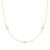 Bayberry 3 White Topaz Necklace in 14k Gold (April) sold by Haverhill