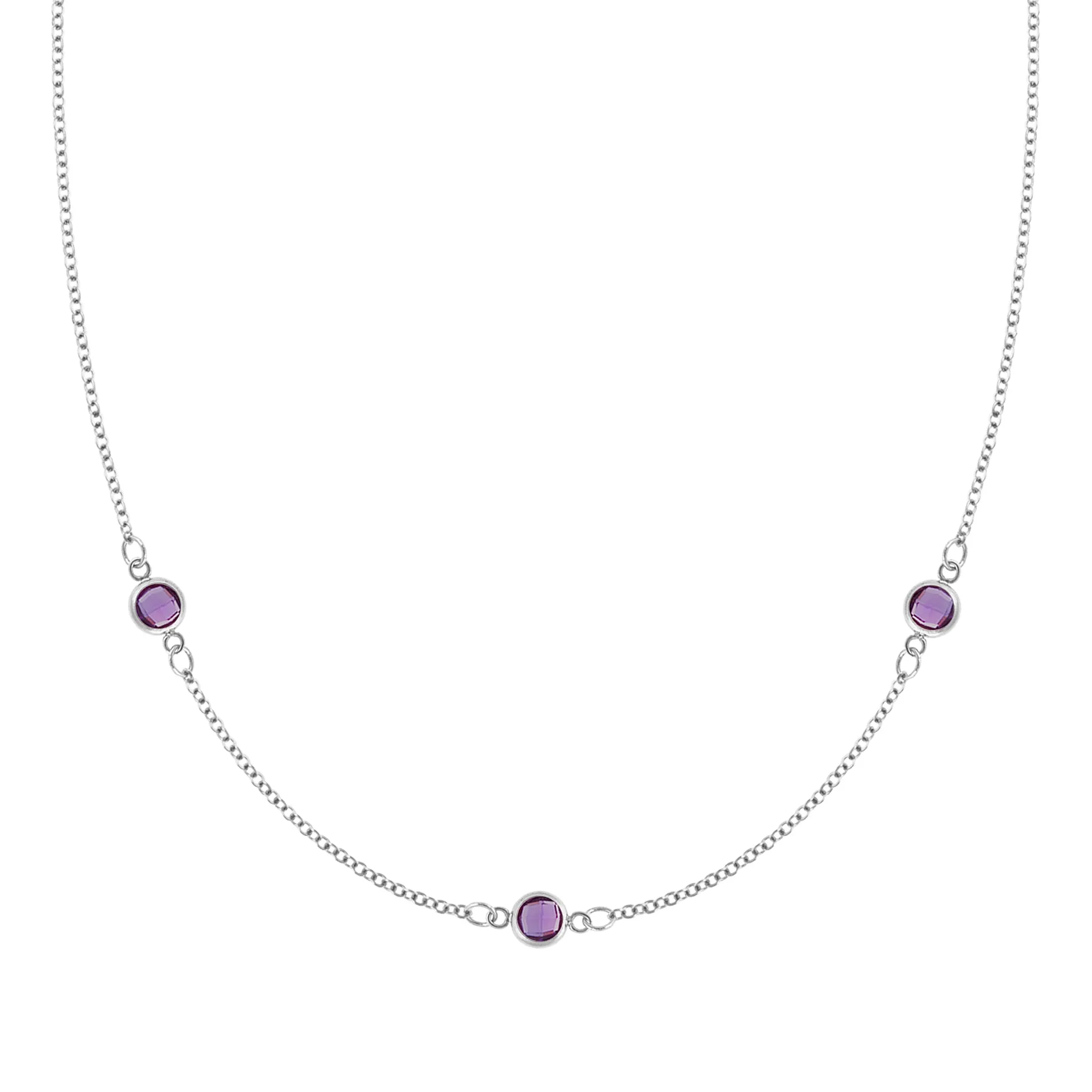 Bayberry 3 Amethyst Necklace in 14k Gold (February) sold by Haverhill product image thumbnail 4