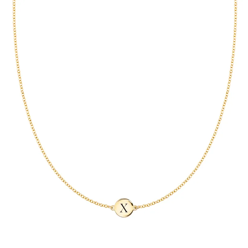 Letter X Necklace in 14k Gold sold by Haverhill