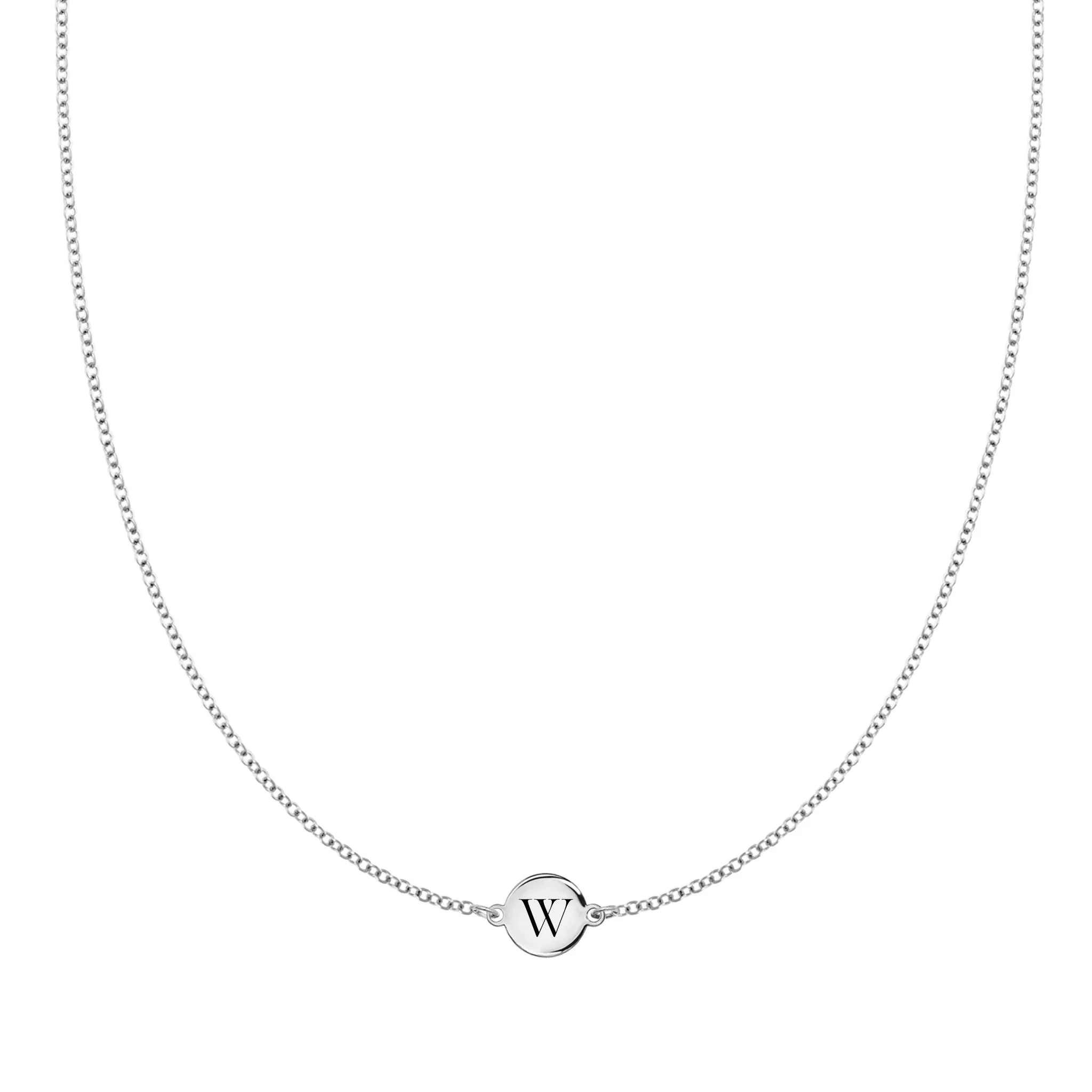Letter W Necklace in 14k Gold sold by Haverhill product image thumbnail 5