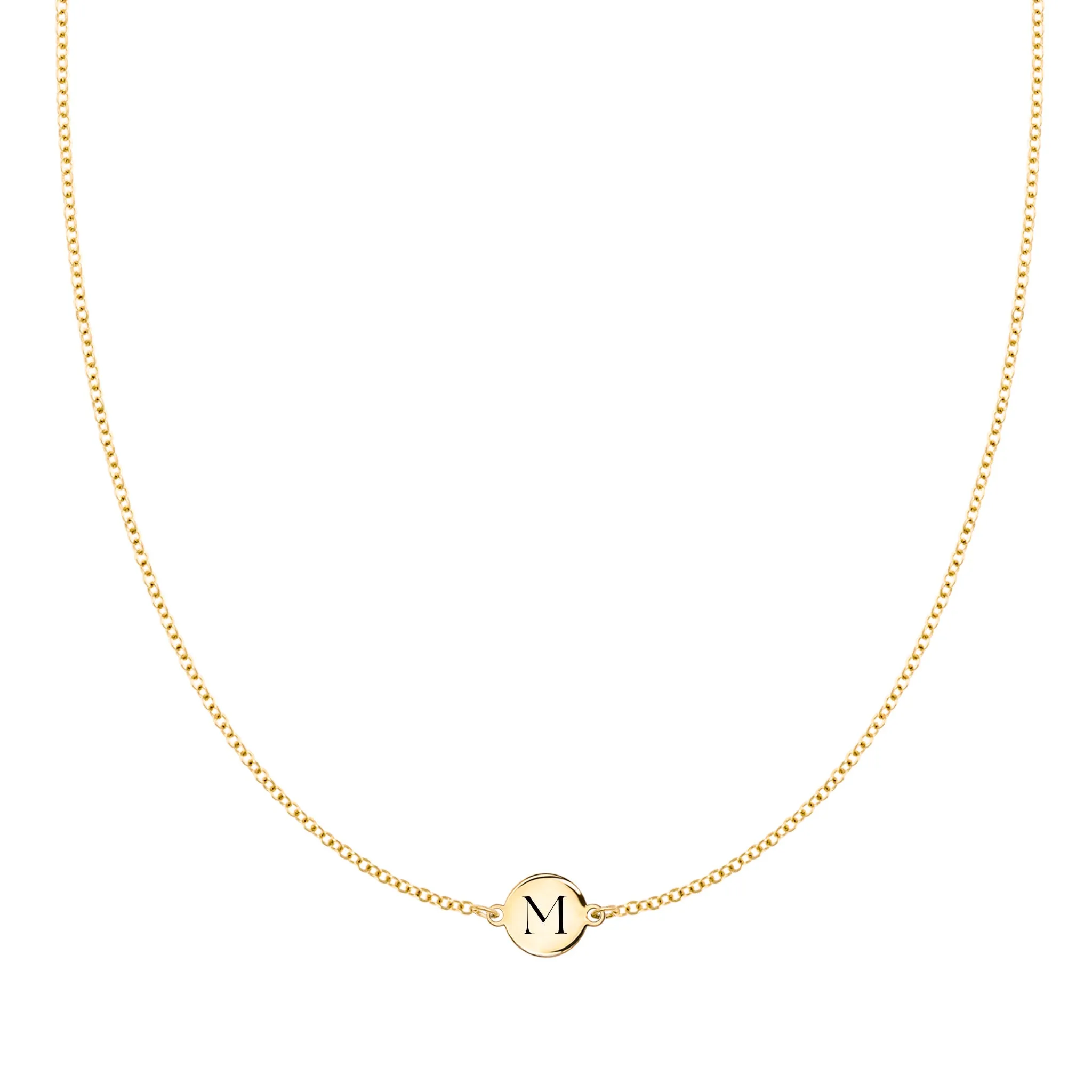 Letter M Necklace in 14k Gold sold by Haverhill