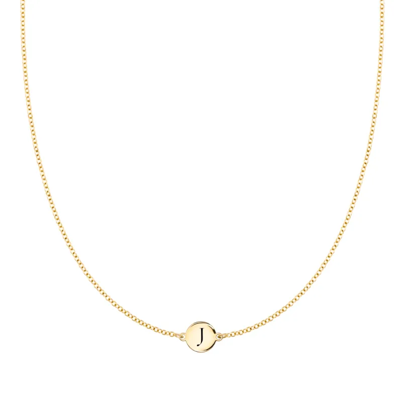 Letter J Necklace in 14k Gold made by Haverhill