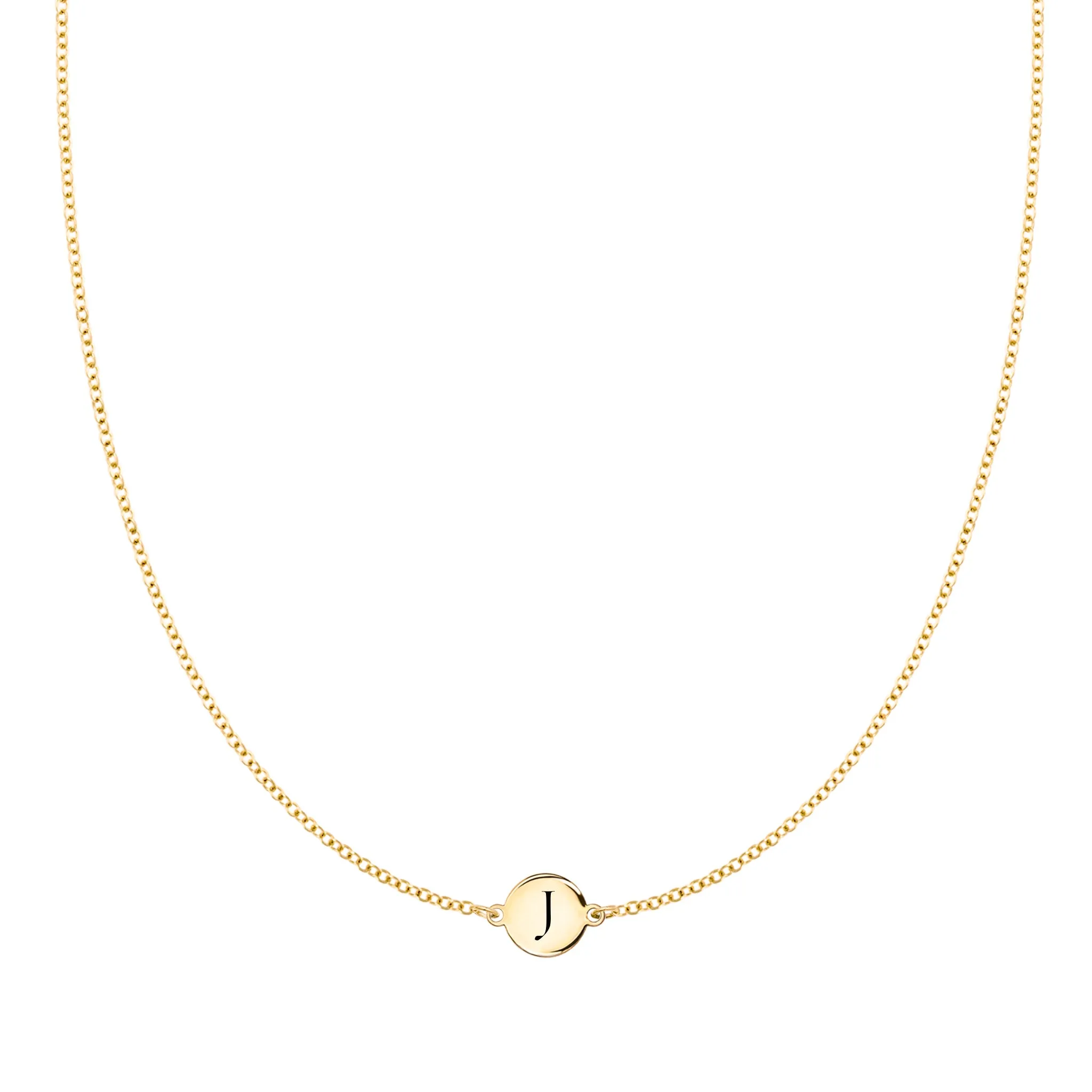 Letter J Necklace in 14k Gold sold by Haverhill