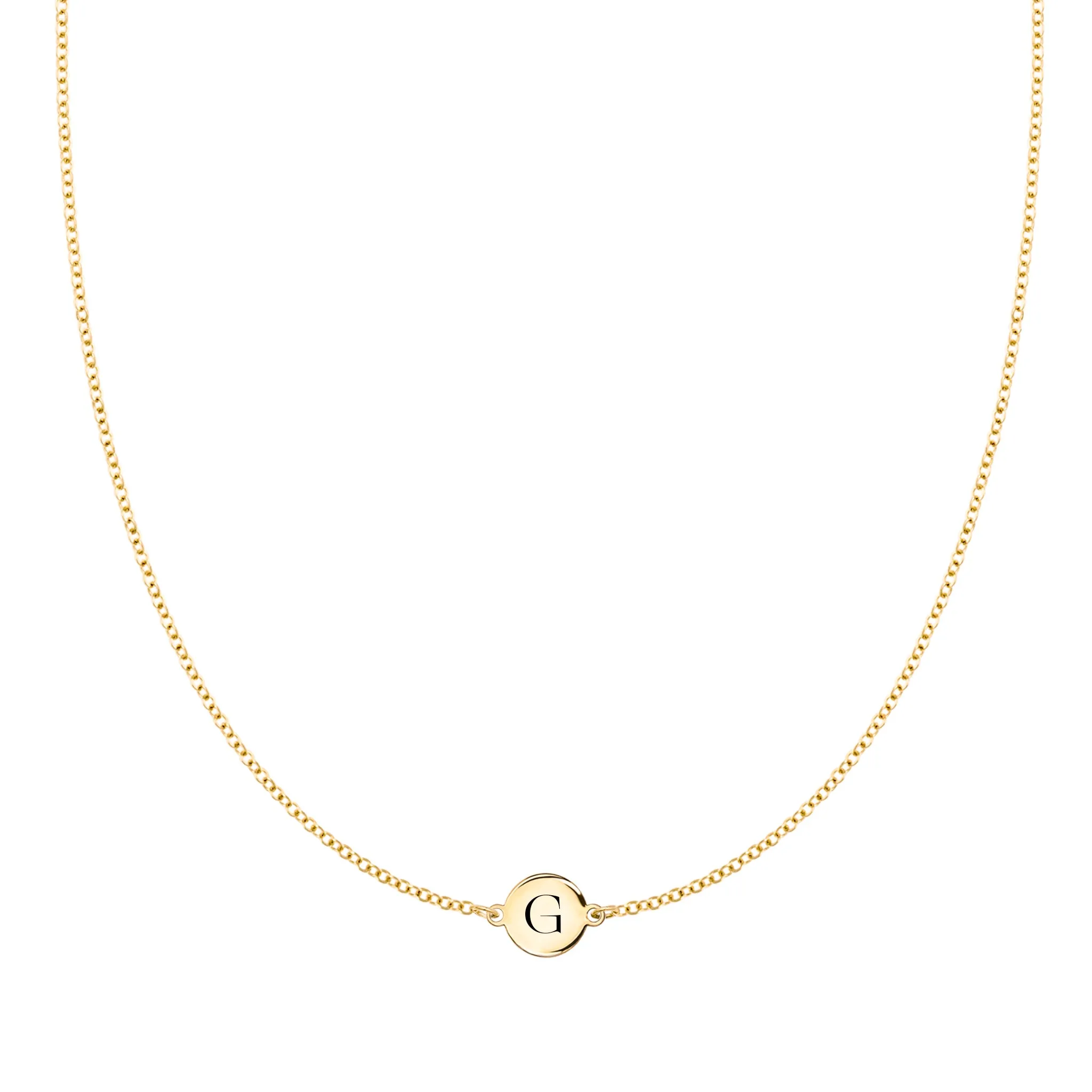 Letter G Necklace in 14k Gold sold by Haverhill