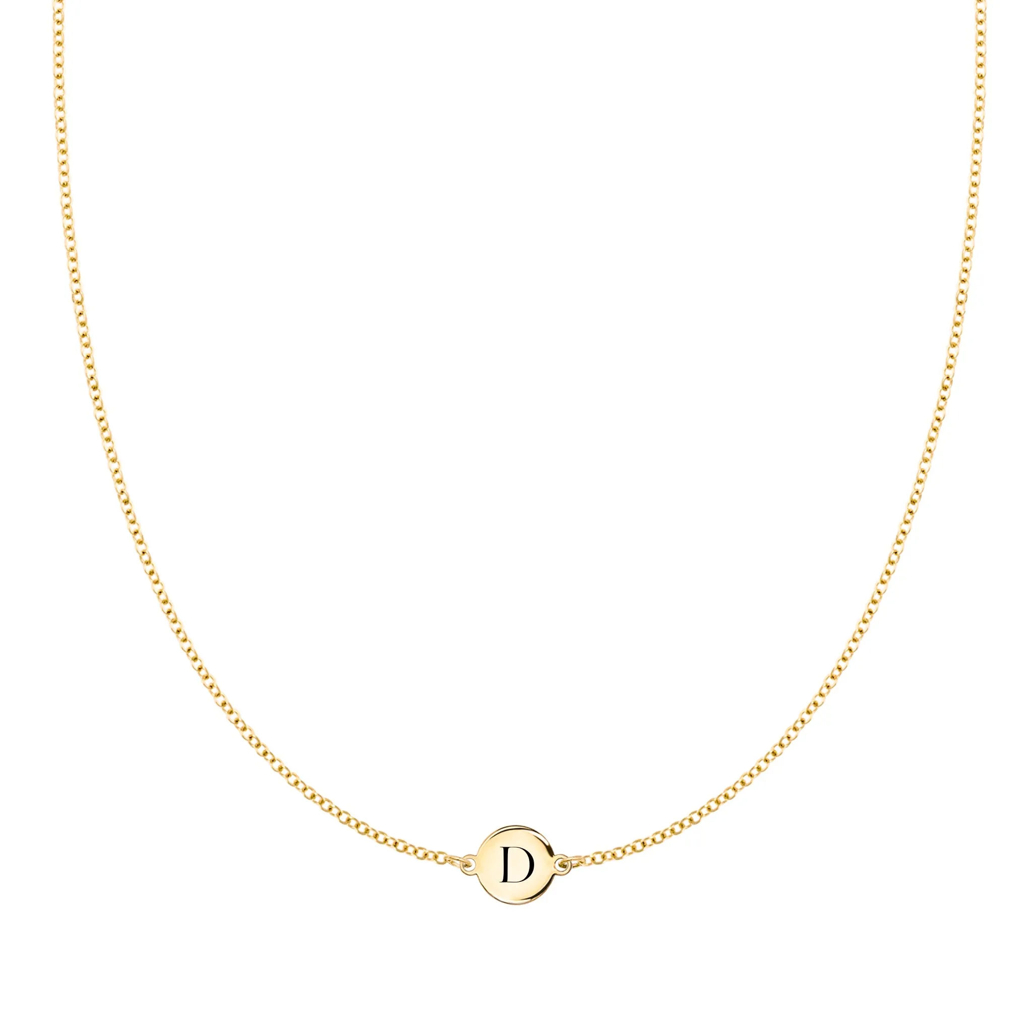 Letter D Necklace in 14k Gold sold by Haverhill