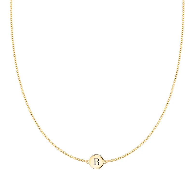 Letter B Necklace in 14k Gold sold by Haverhill