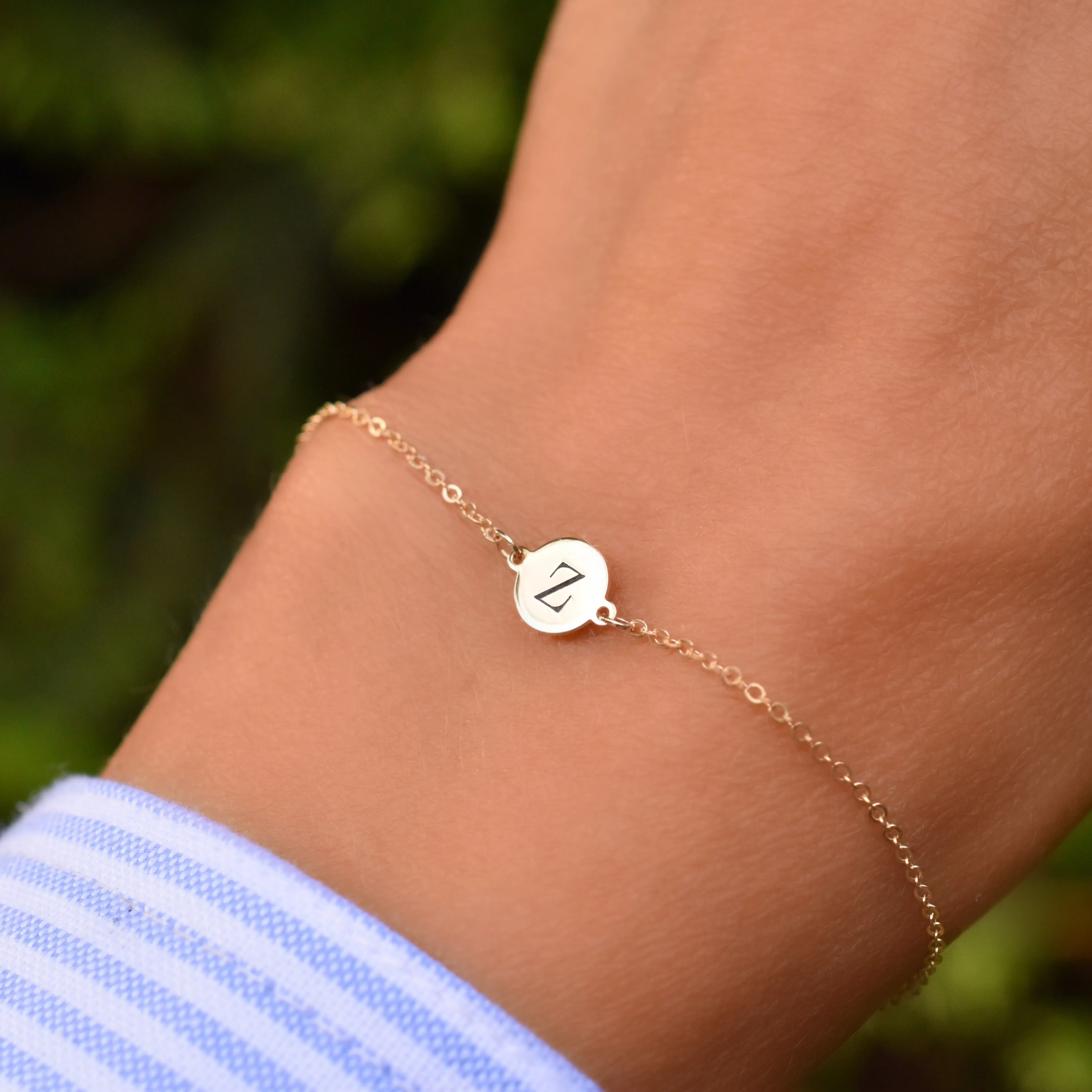 Letter Z Bracelet in 14k Gold sold by Haverhill product image thumbnail 3