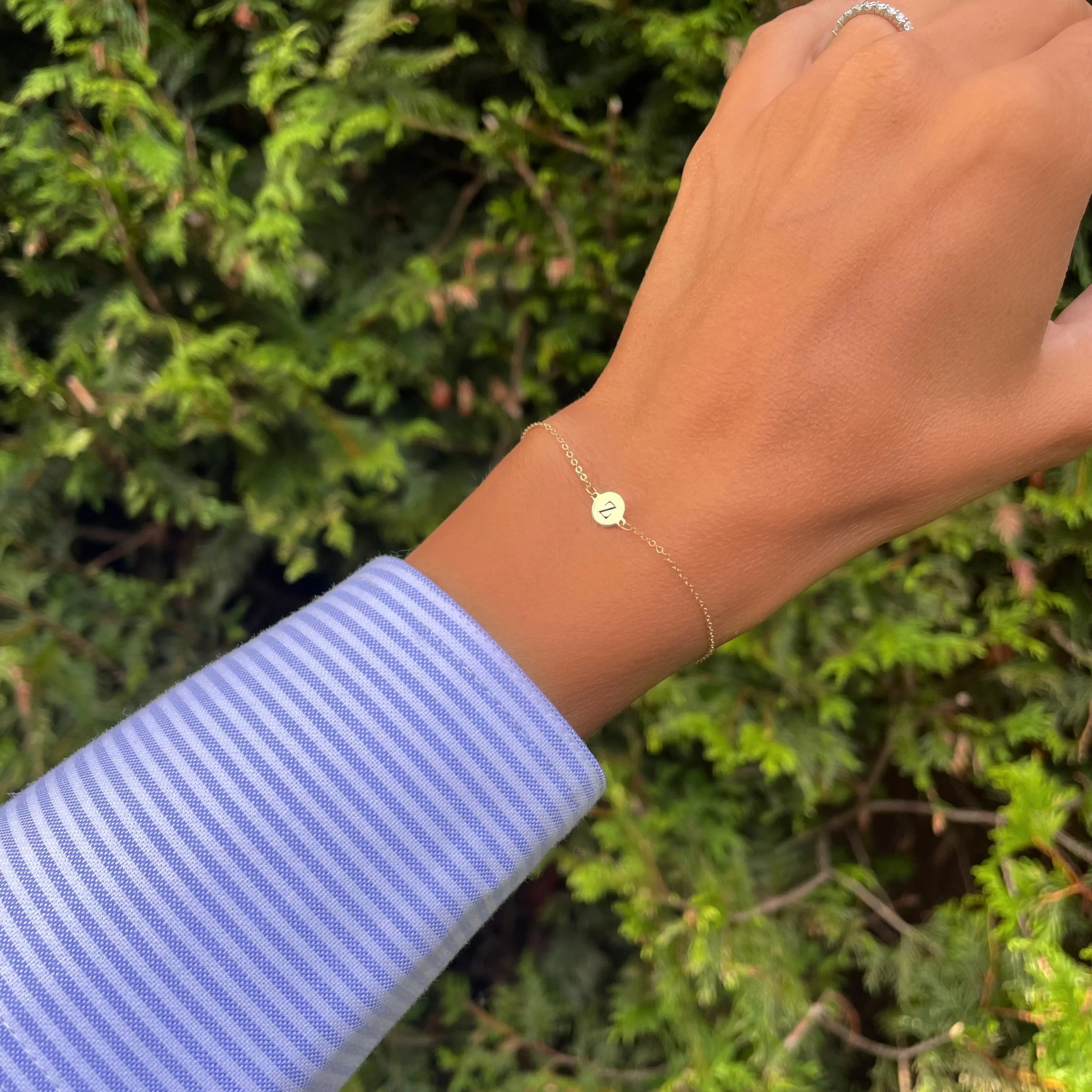 Letter Z Bracelet in 14k Gold sold by Haverhill product image thumbnail 2