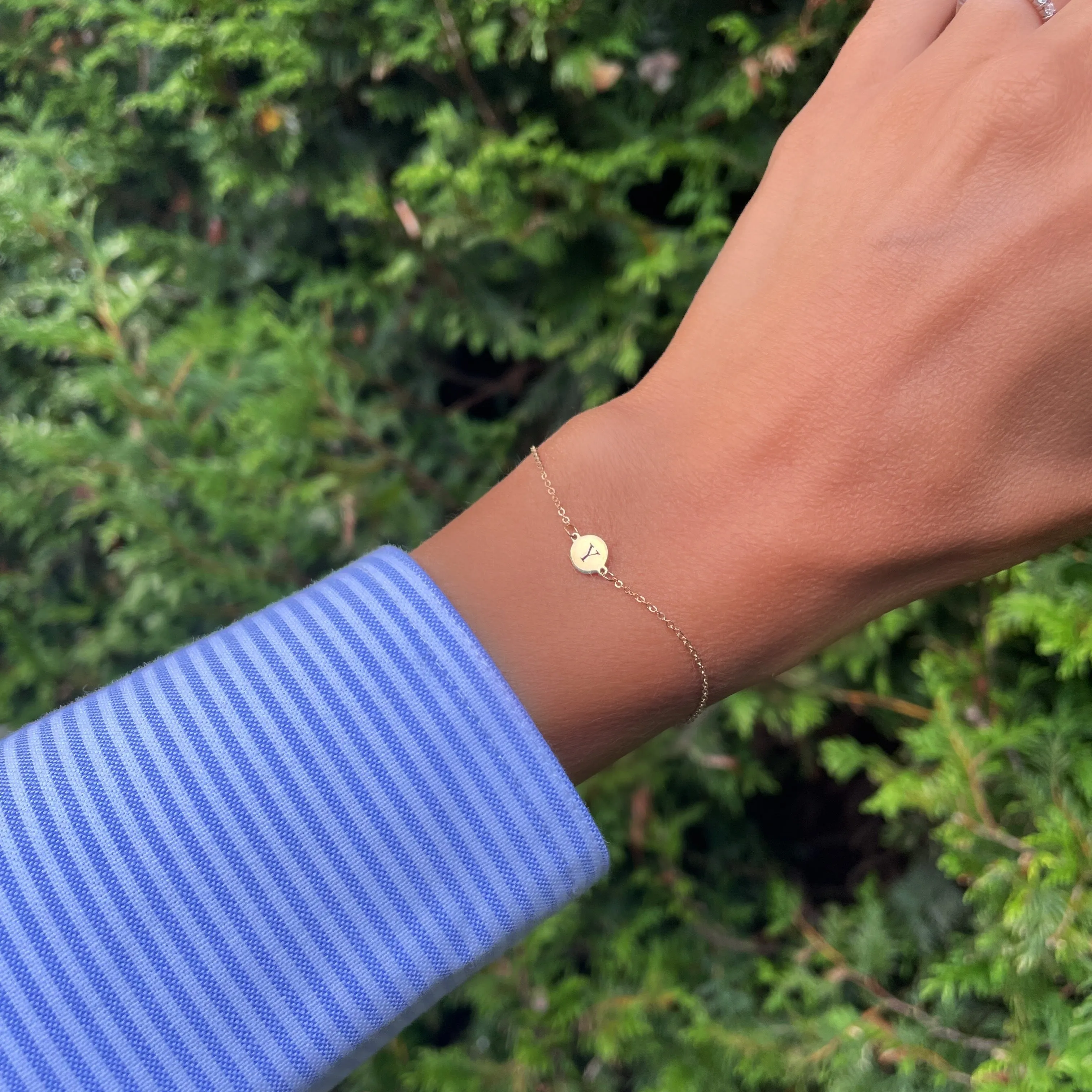 Letter Y Bracelet in 14k Gold sold by Haverhill product image thumbnail 2