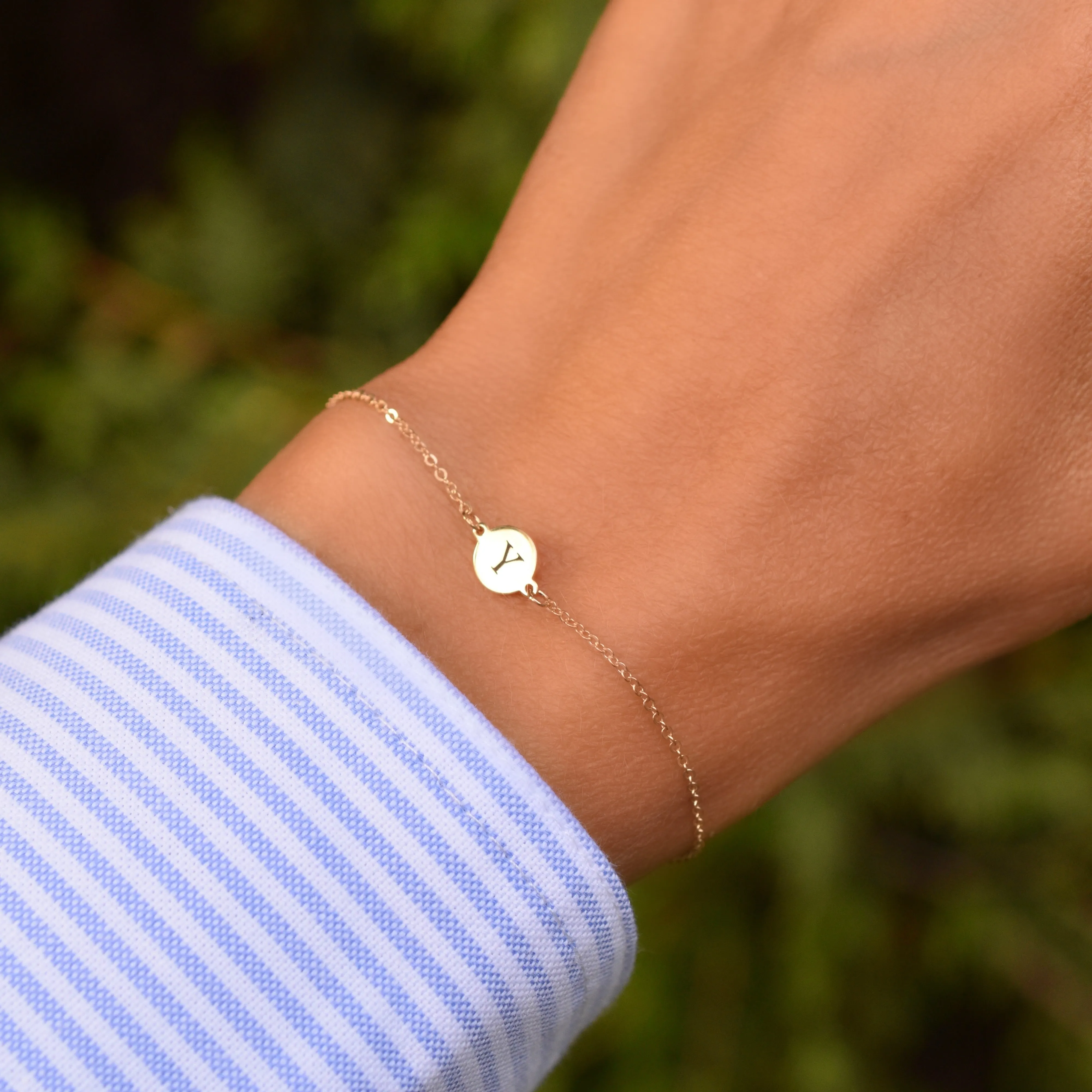 Letter Y Bracelet in 14k Gold sold by Haverhill product image thumbnail 3