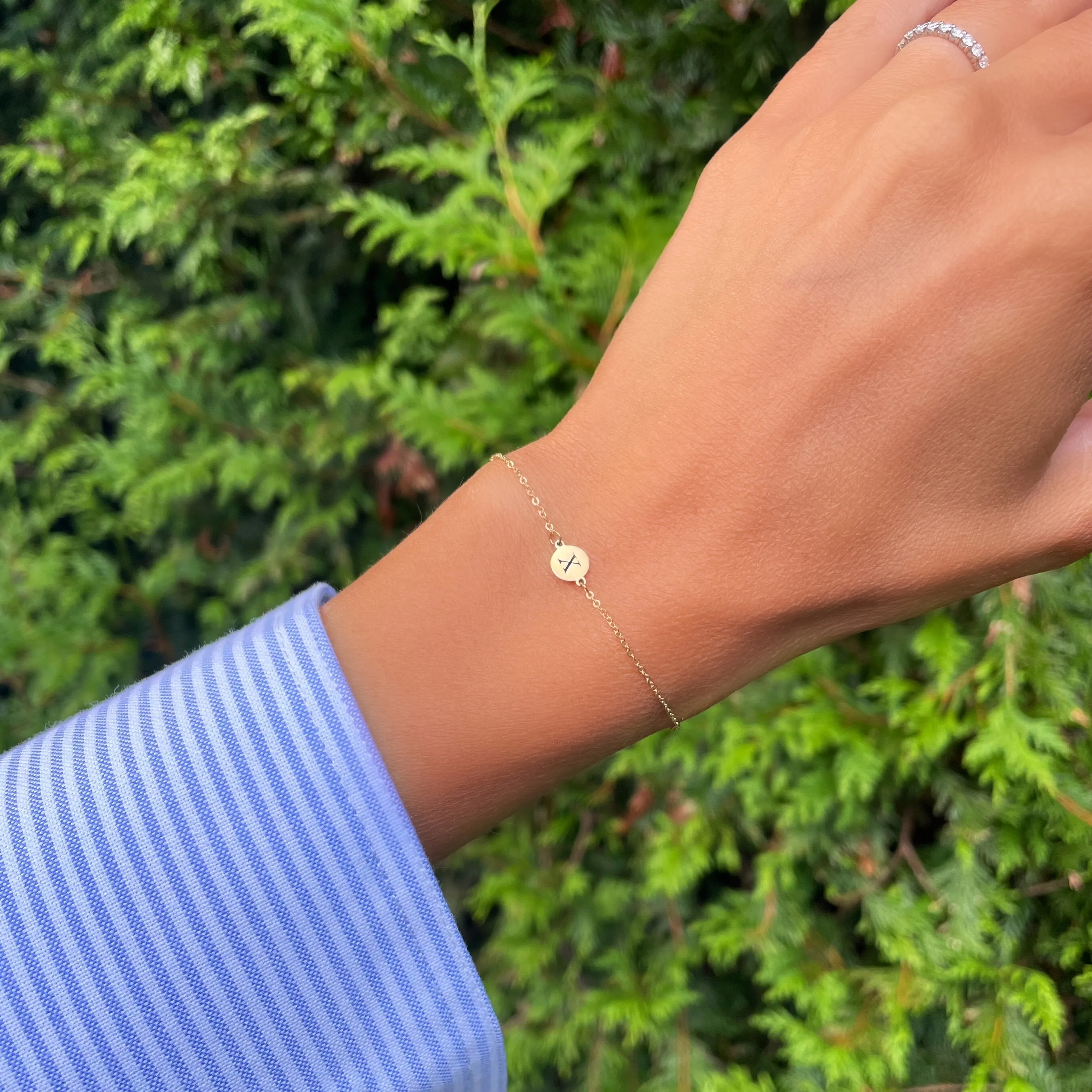 Letter X Bracelet in 14k Gold sold by Haverhill product image thumbnail 2