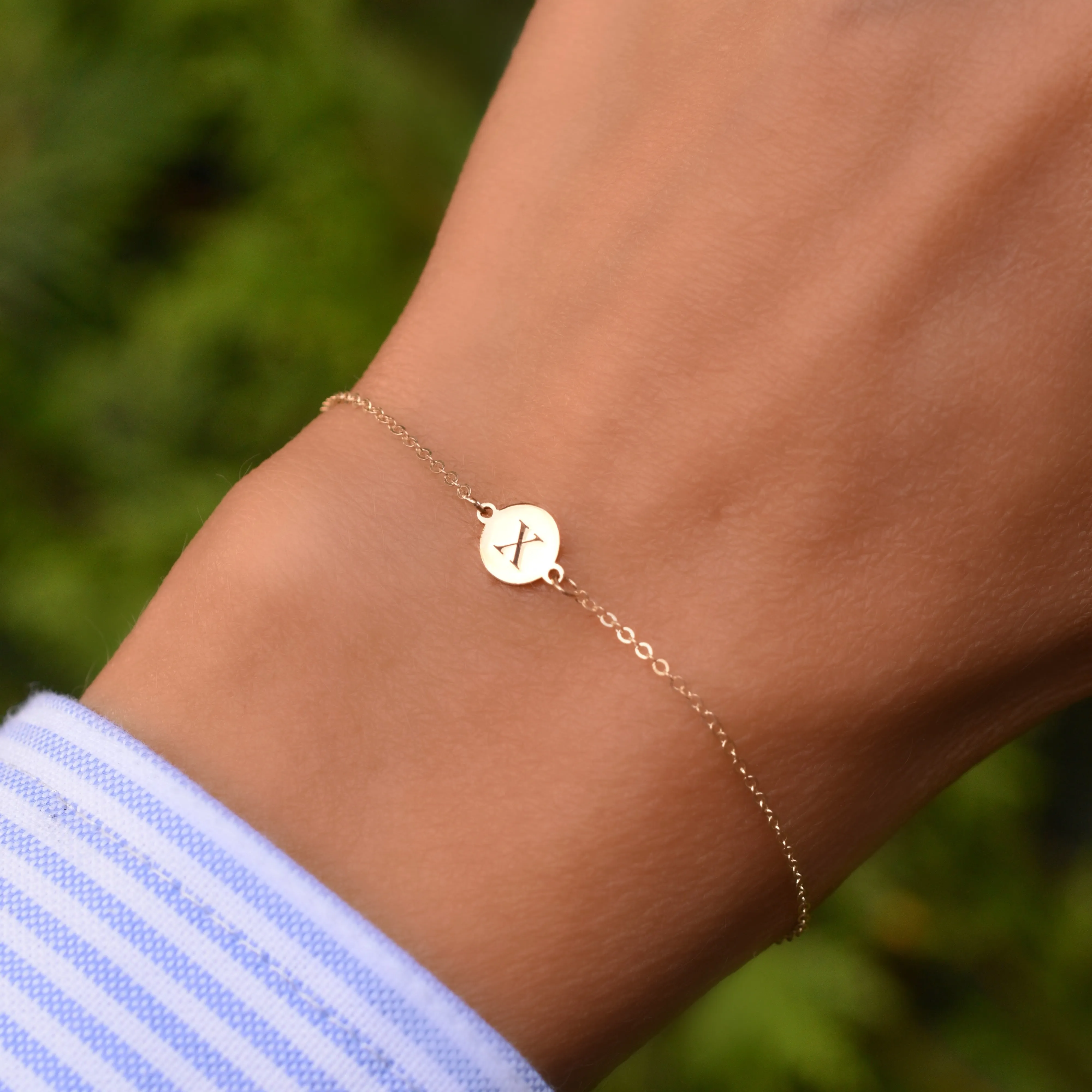 Letter X Bracelet in 14k Gold sold by Haverhill product image thumbnail 3