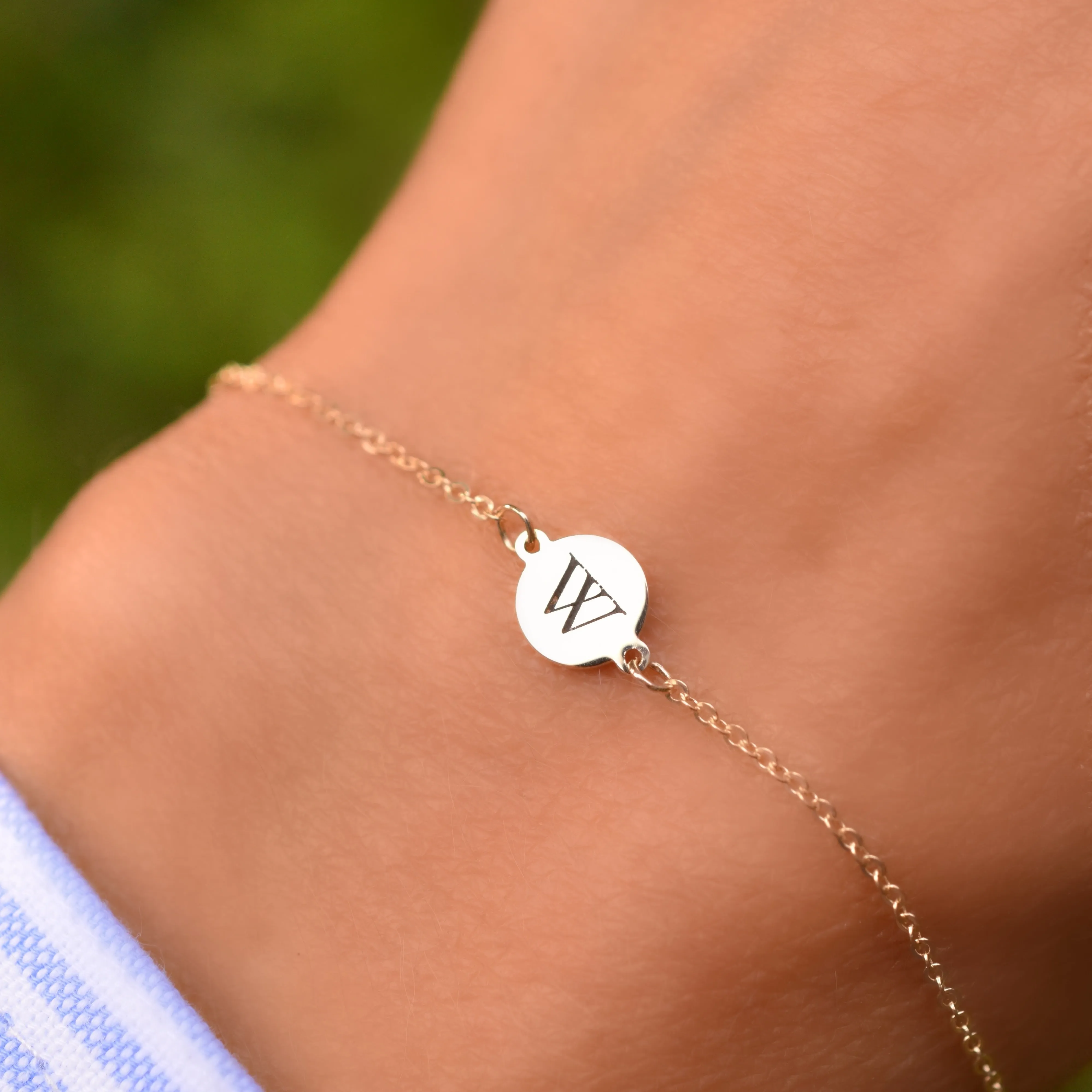Letter W Bracelet in 14k Gold sold by Haverhill product image thumbnail 3