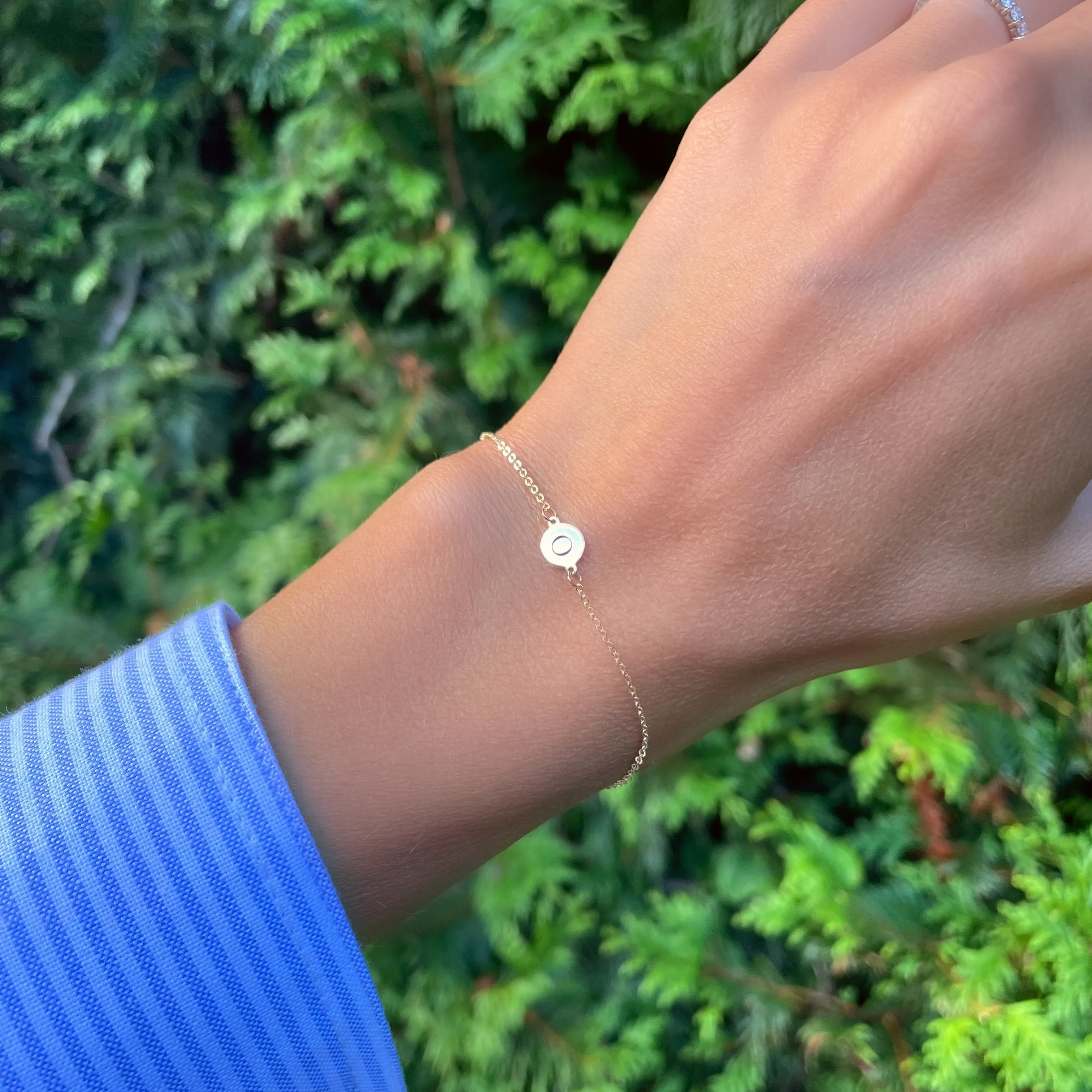 Letter O Bracelet in 14k Gold sold by Haverhill product image thumbnail 2