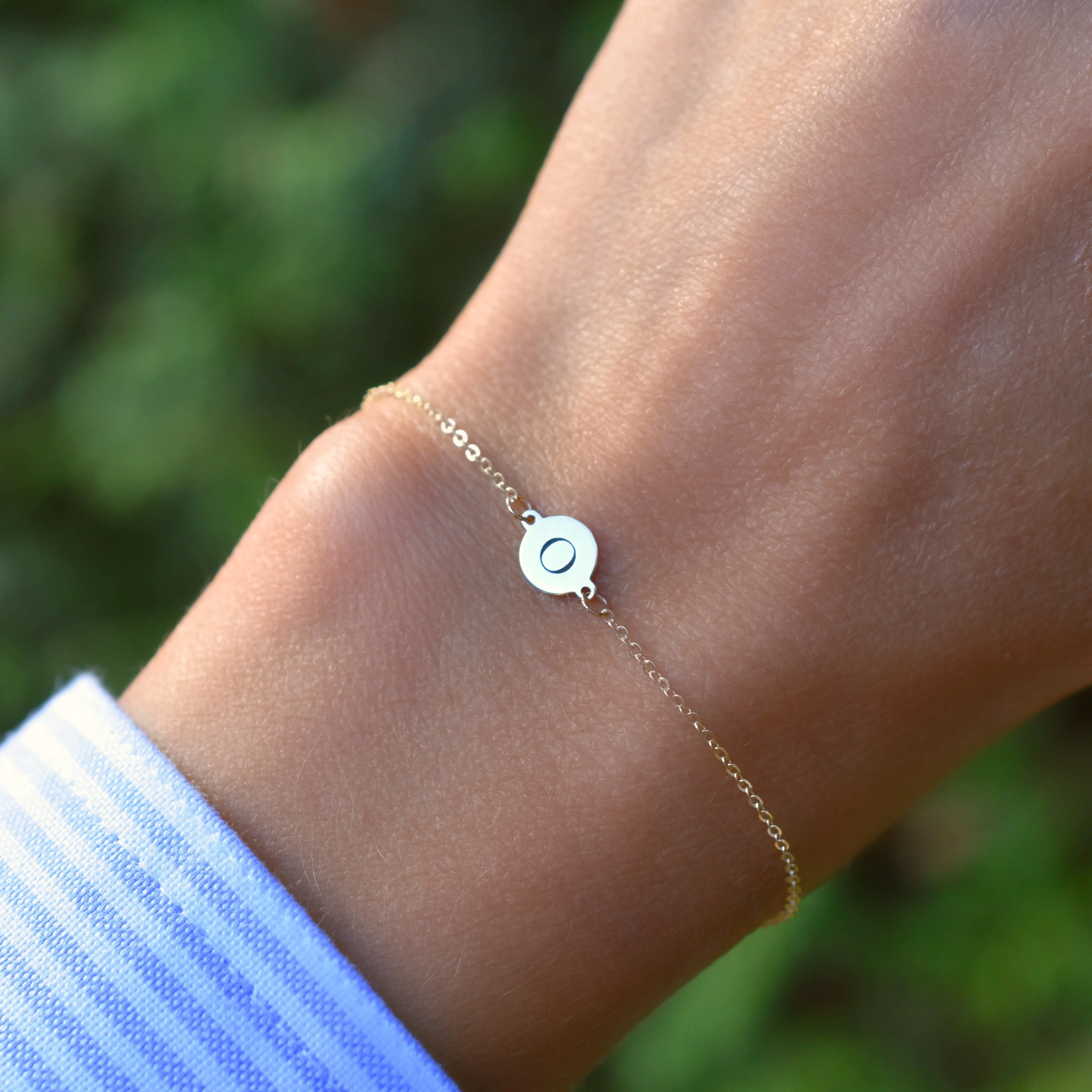Letter O Bracelet in 14k Gold sold by Haverhill product image thumbnail 3