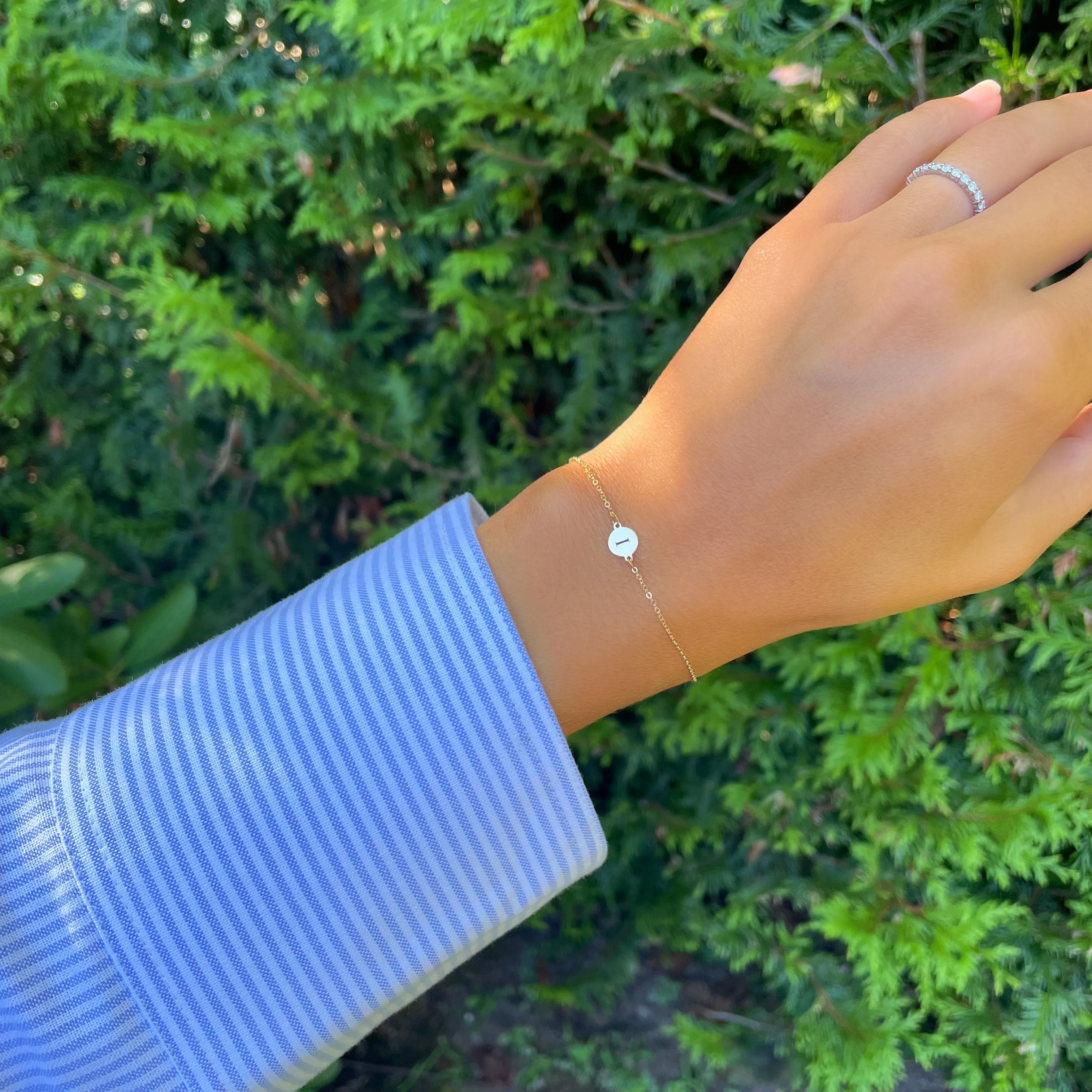 Letter I Bracelet in 14k Gold sold by Haverhill product image thumbnail 2