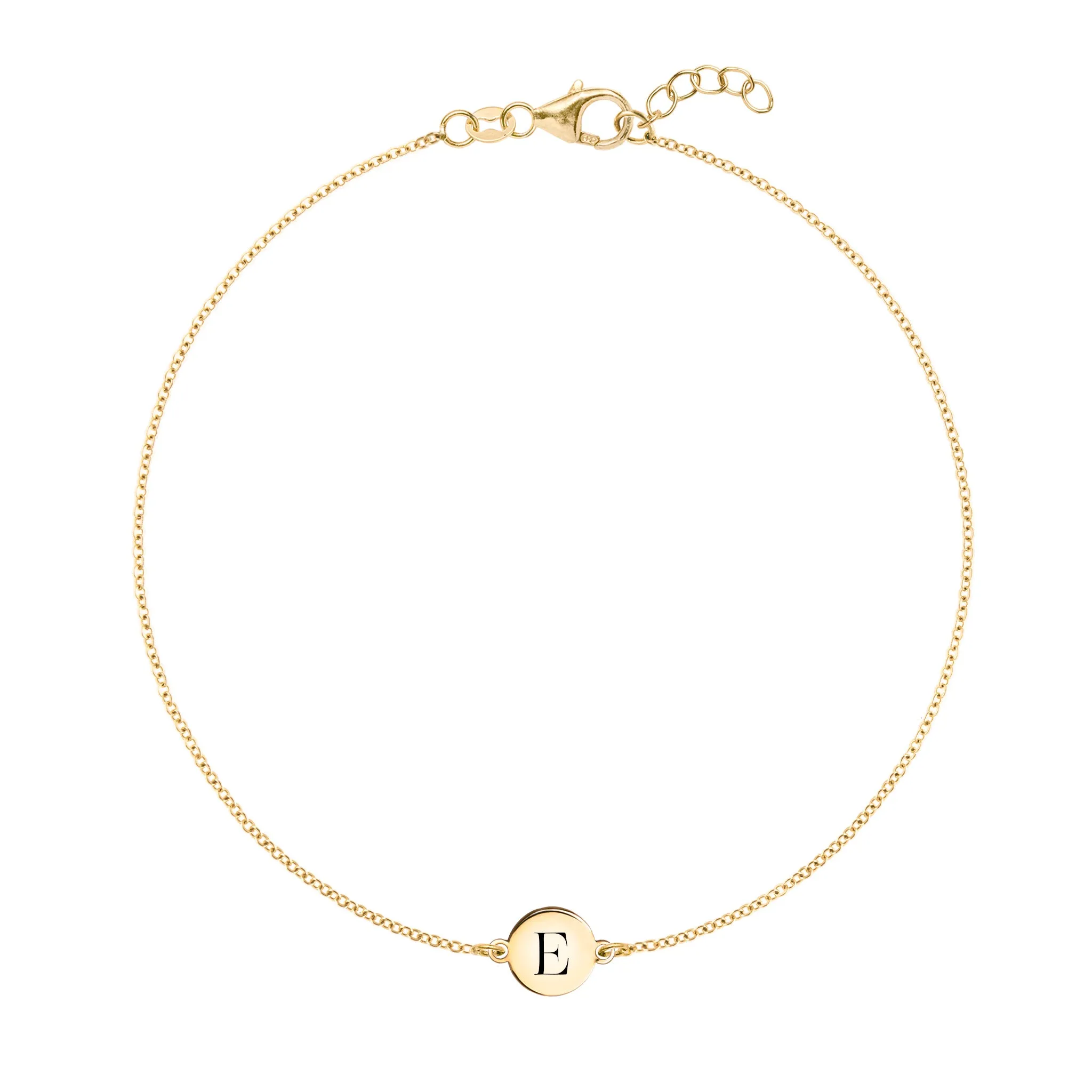 Letter E Bracelet in 14k Gold sold by Haverhill