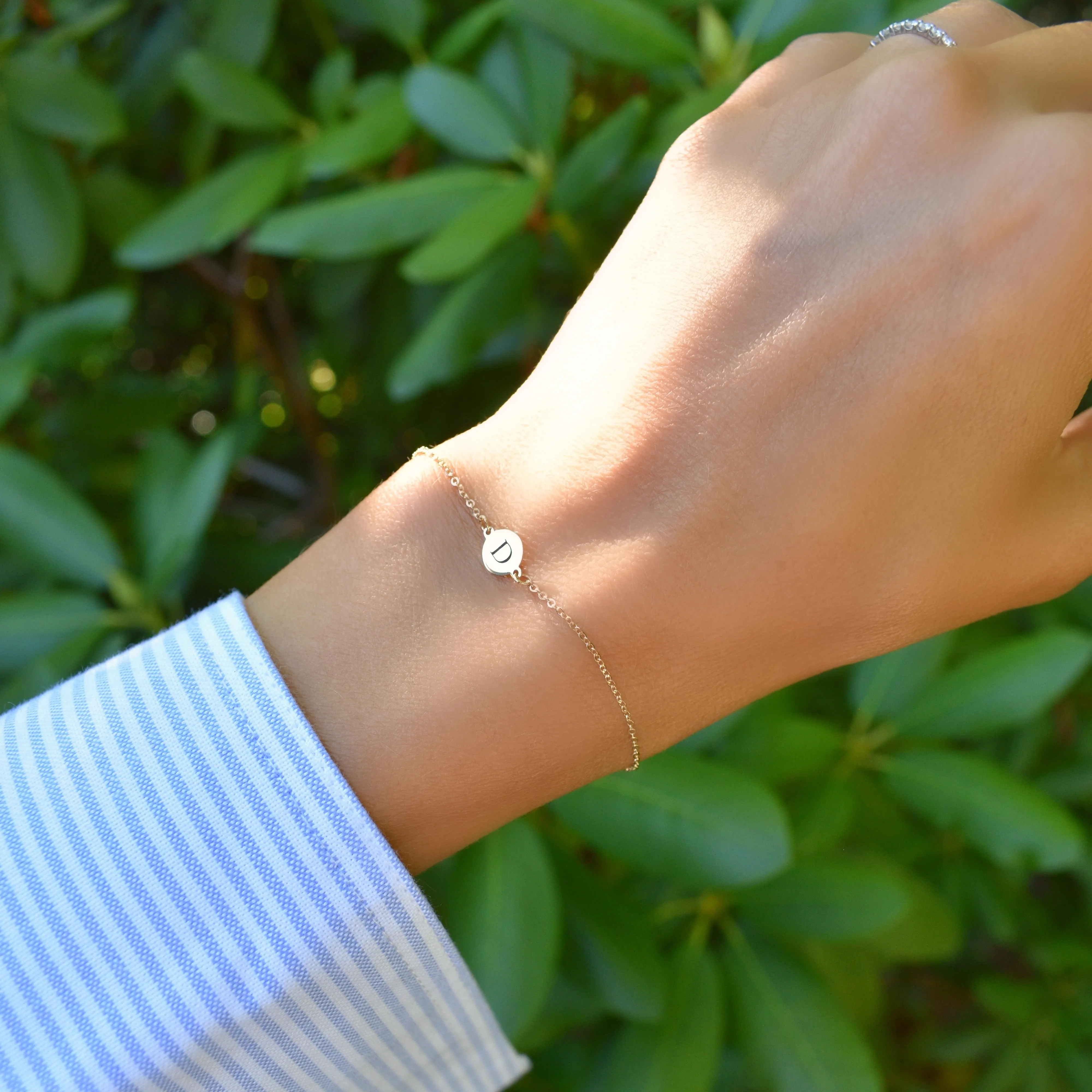 Letter D Bracelet in 14k Gold sold by Haverhill product image thumbnail 2