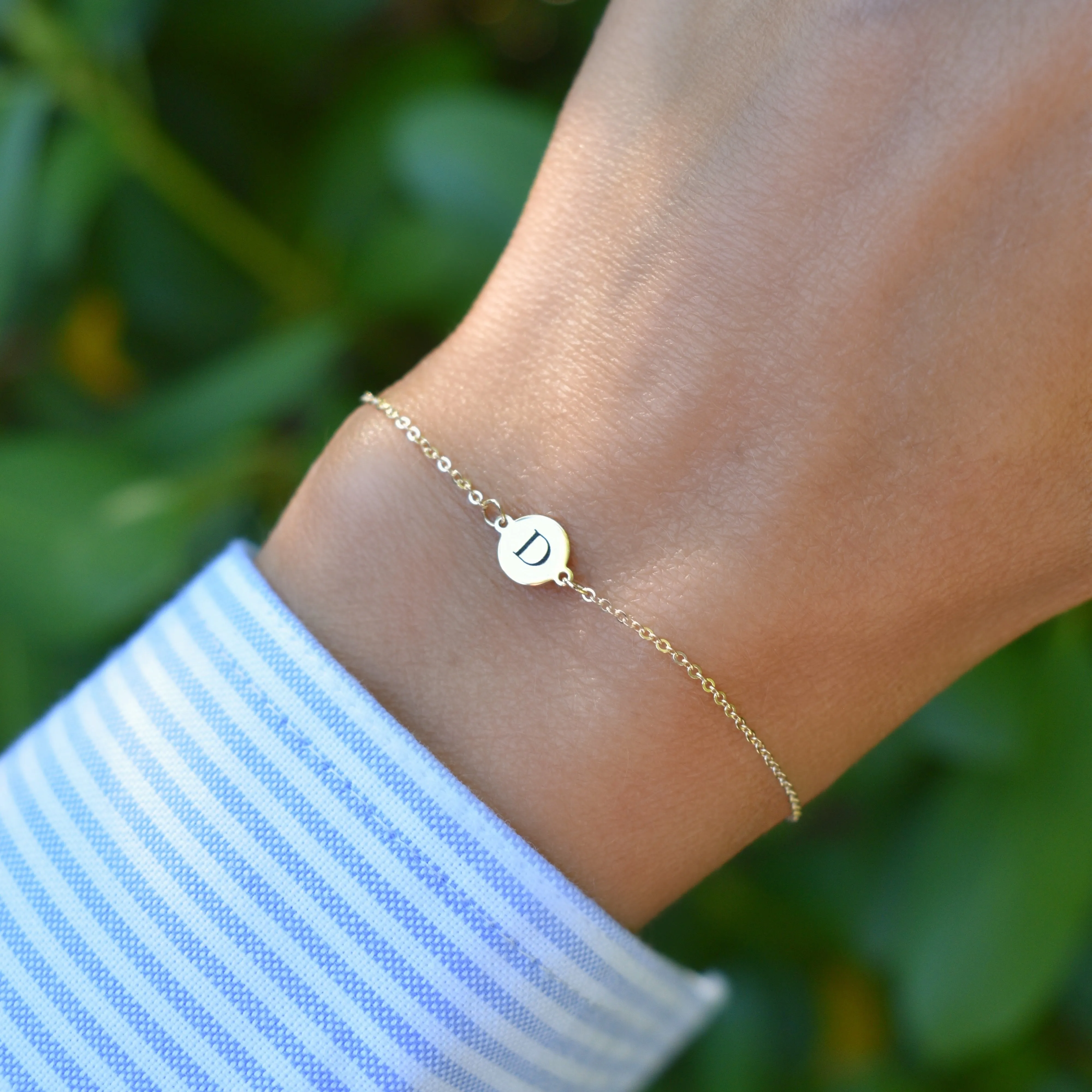 Letter D Bracelet in 14k Gold sold by Haverhill product image thumbnail 3