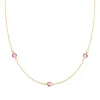 Bayberry 3 Pink Sapphire Necklace in 14k Gold (October) sold by Haverhill