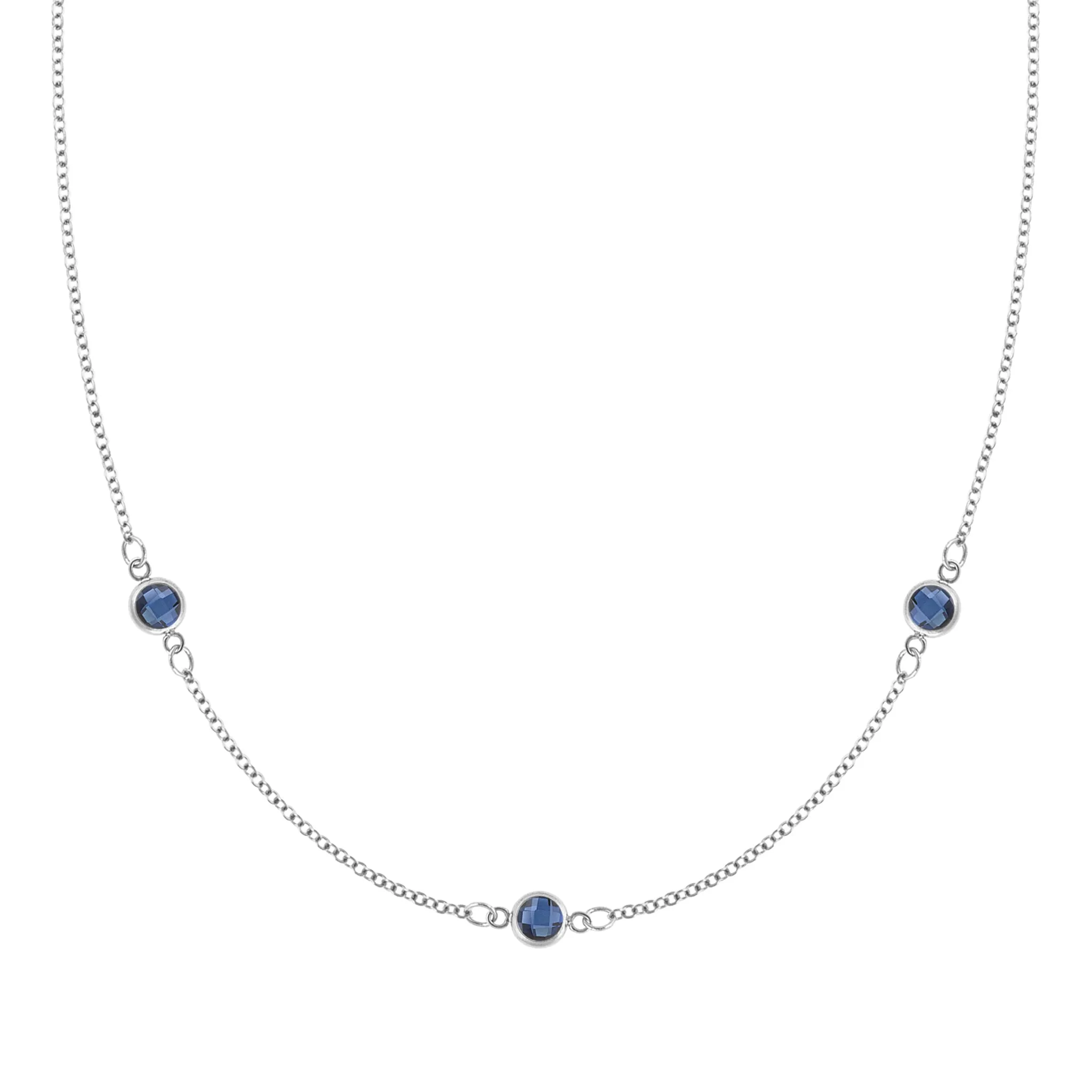 Bayberry 3 Sapphire Necklace in 14k Gold (September) sold by Haverhill product image thumbnail 4