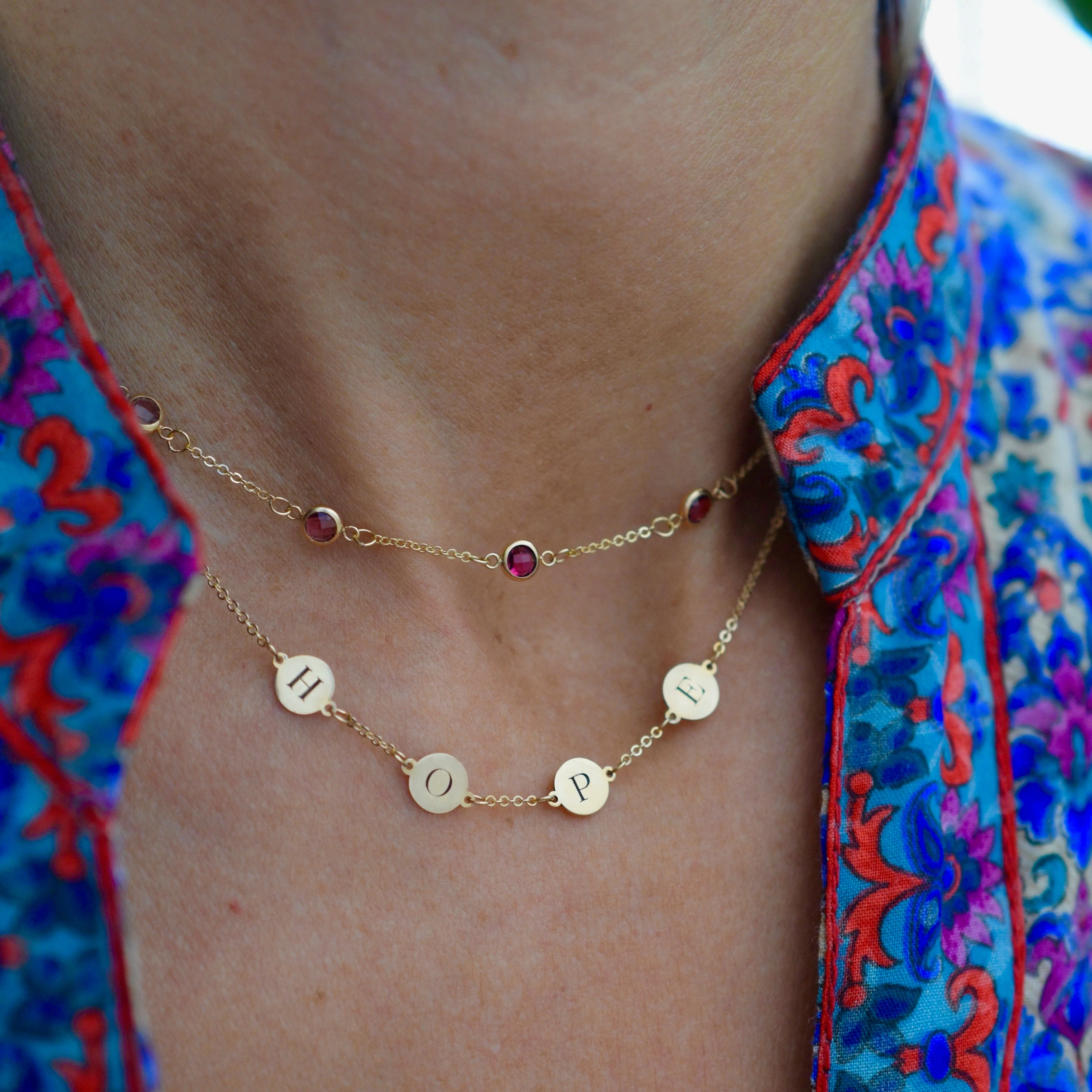 HOPE Letter Necklace in 14k Gold sold by Haverhill product image thumbnail 2