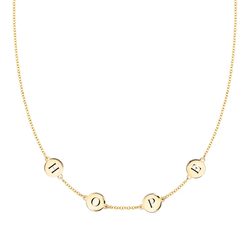 HOPE Letter Necklace in 14k Gold sold by Haverhill