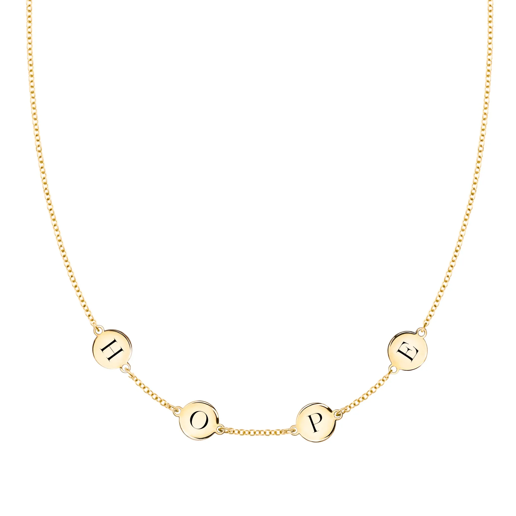 HOPE Letter Necklace in 14k Gold sold by Haverhill