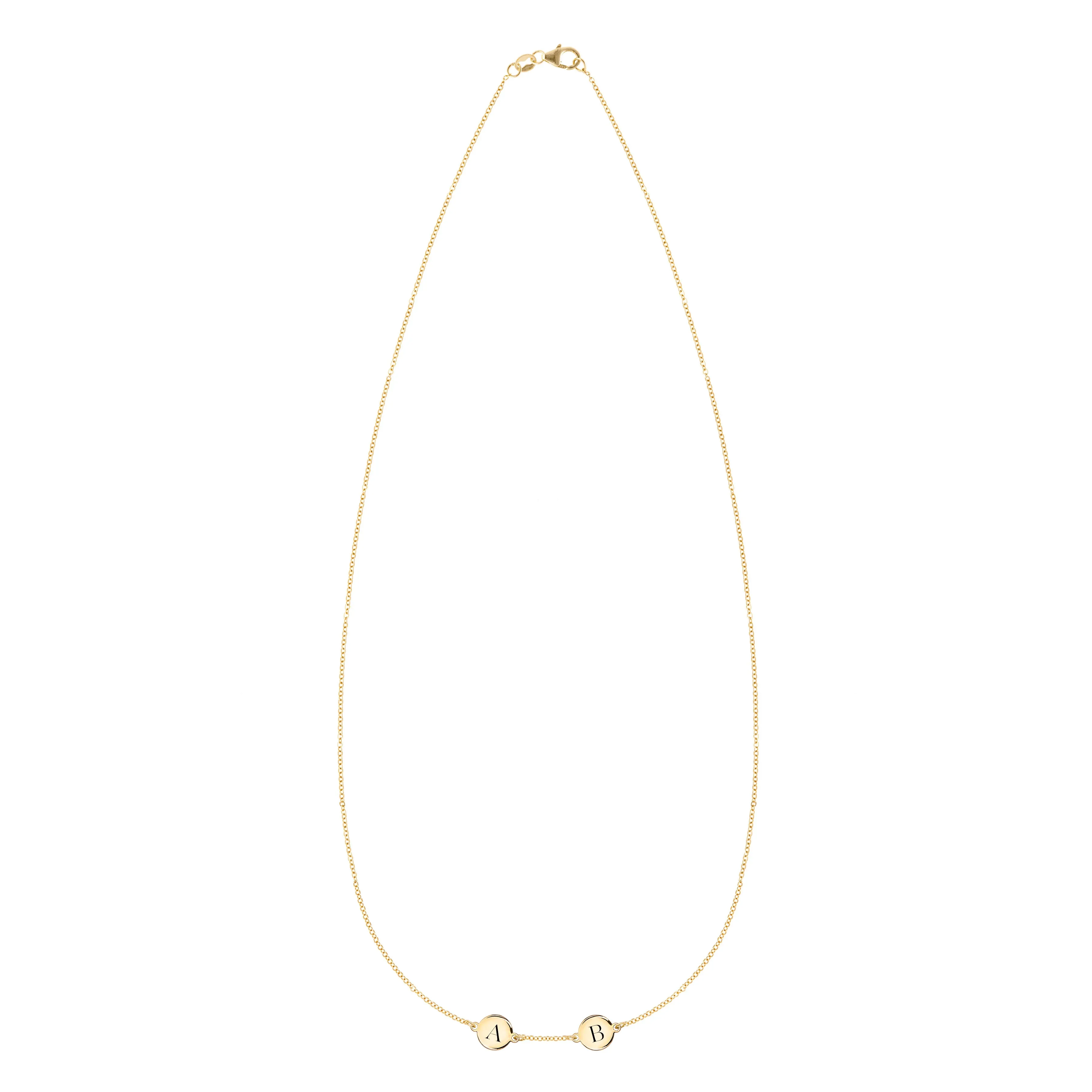 2 Letter Necklace in 14k Gold (Single Spacing) sold by Haverhill product image thumbnail 4
