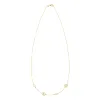2 Letter & 2 Petite Birthstone Necklace in 14k Gold (Double Spacing) sold by Haverhill