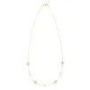 4 Letter & 3 Petite Birthstone Necklace in 14k Gold (Double Spacing) sold by Haverhill