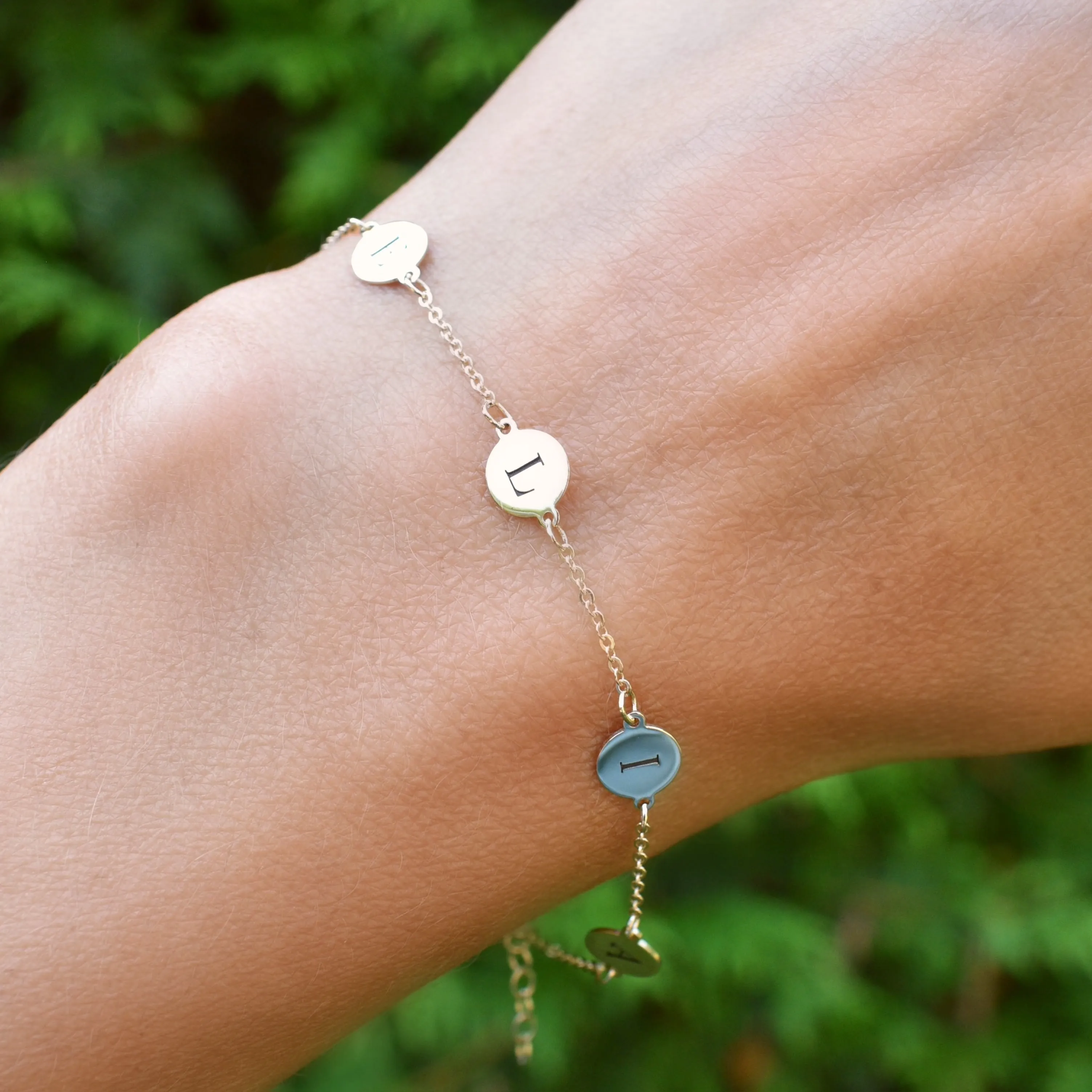 6 Letter Bracelet in 14k Gold sold by Haverhill product image thumbnail 3