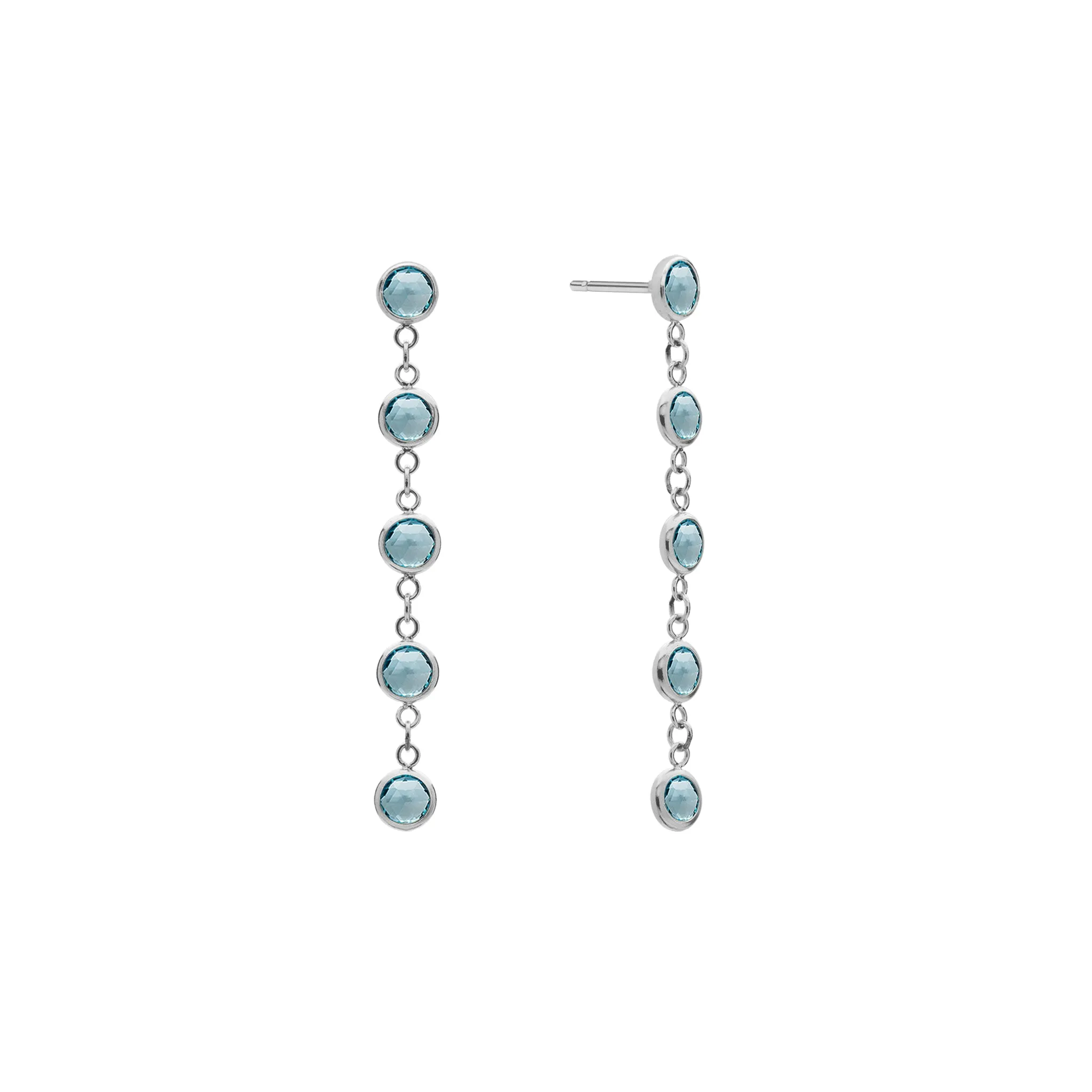 Newport Nantucket Blue Topaz Earrings in 14k Gold (December) sold by Haverhill product image thumbnail 5