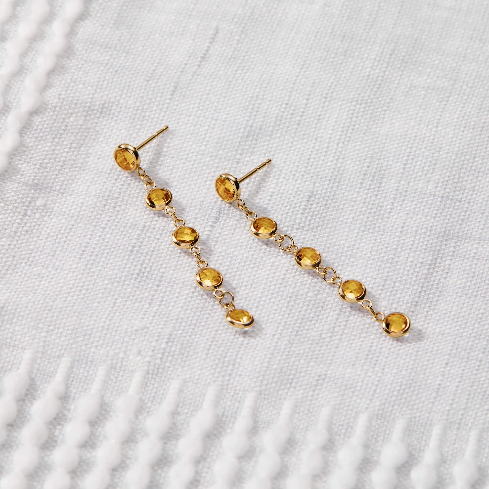 Newport Citrine Earrings in 14k Gold (November) sold by Haverhill product image thumbnail 3