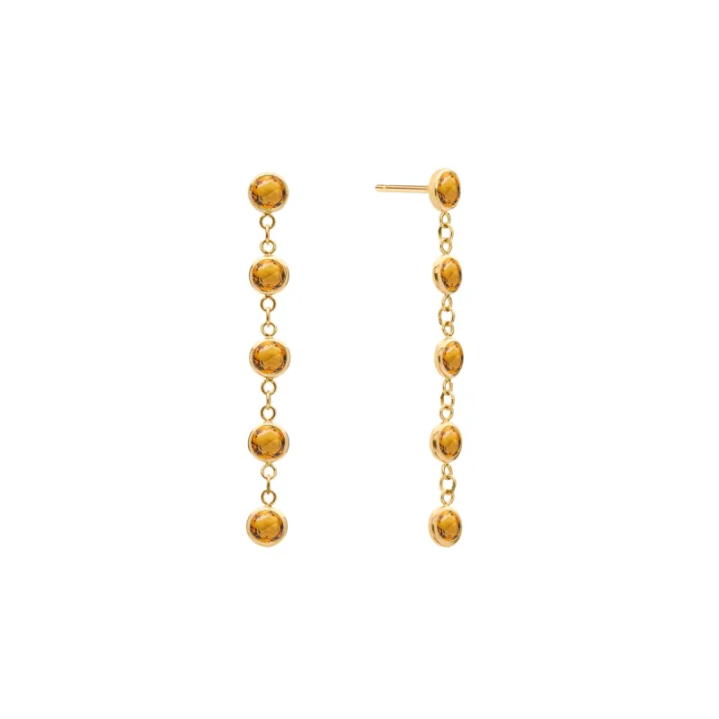 Newport Citrine Earrings in 14k Gold (November) sold by Haverhill